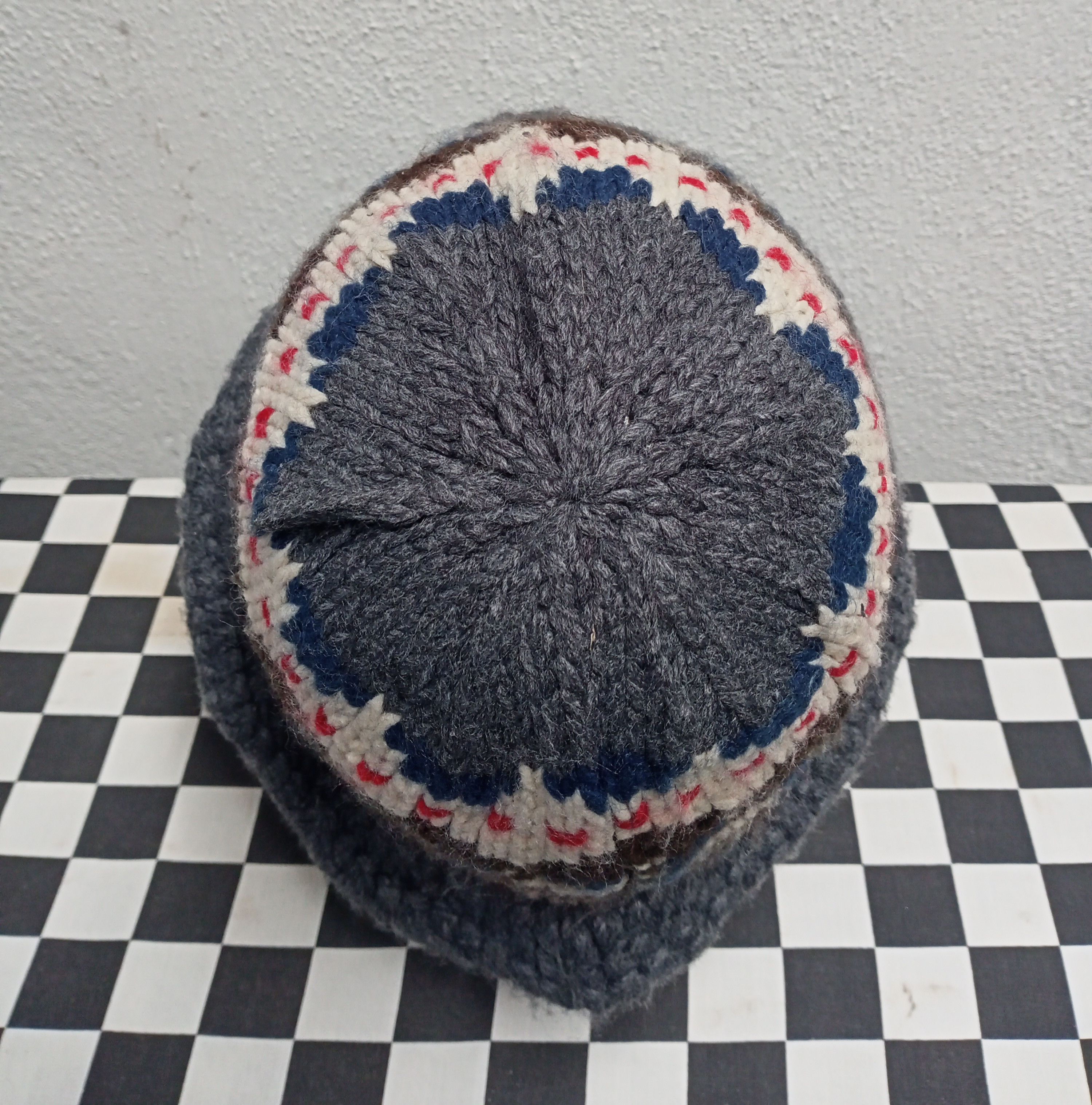 Japanese Brand Aztec Crochet Knit Hat Size ONE SIZE - 6 Thumbnail