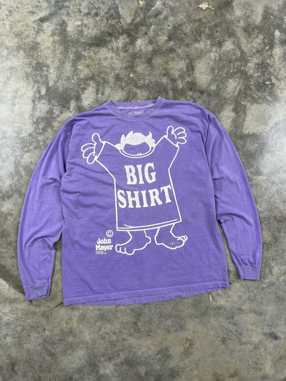 image of John Mayer " Big Shirt " Purple Dye Tee, Men's (Size Medium)