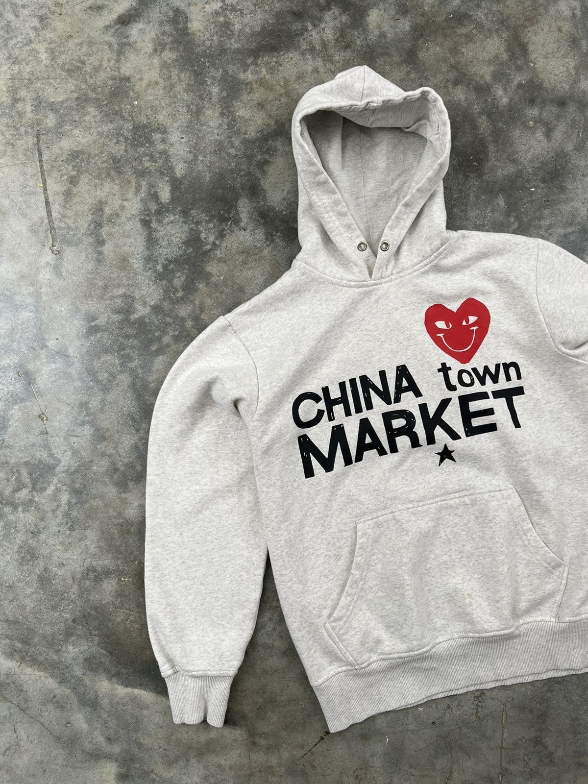 Market Chinatown Market Heart Store Brand Logo Hoodie Grey Size US S / EU 44-46 / 1 - 2 Thumbnail