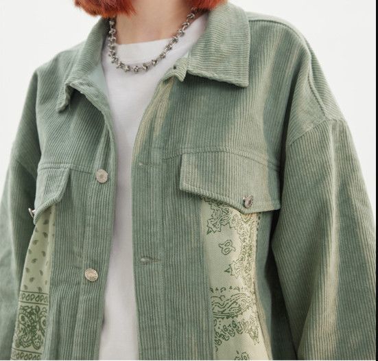 Japanese Brand Paisley Bandana Corduroy Graphic Jacket Size US L / EU 52-54 / 3 - 5 Thumbnail