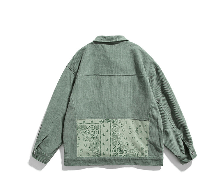 Japanese Brand Paisley Bandana Corduroy Graphic Jacket Size US L / EU 52-54 / 3 - 4 Thumbnail