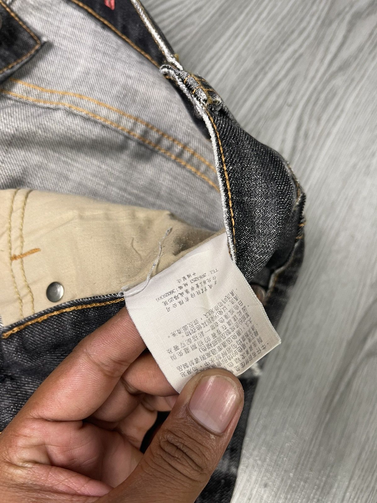 Japanese Brand Nippon Blue Japan Art Raijin Distressed Denim Size US 31 - 7 Thumbnail