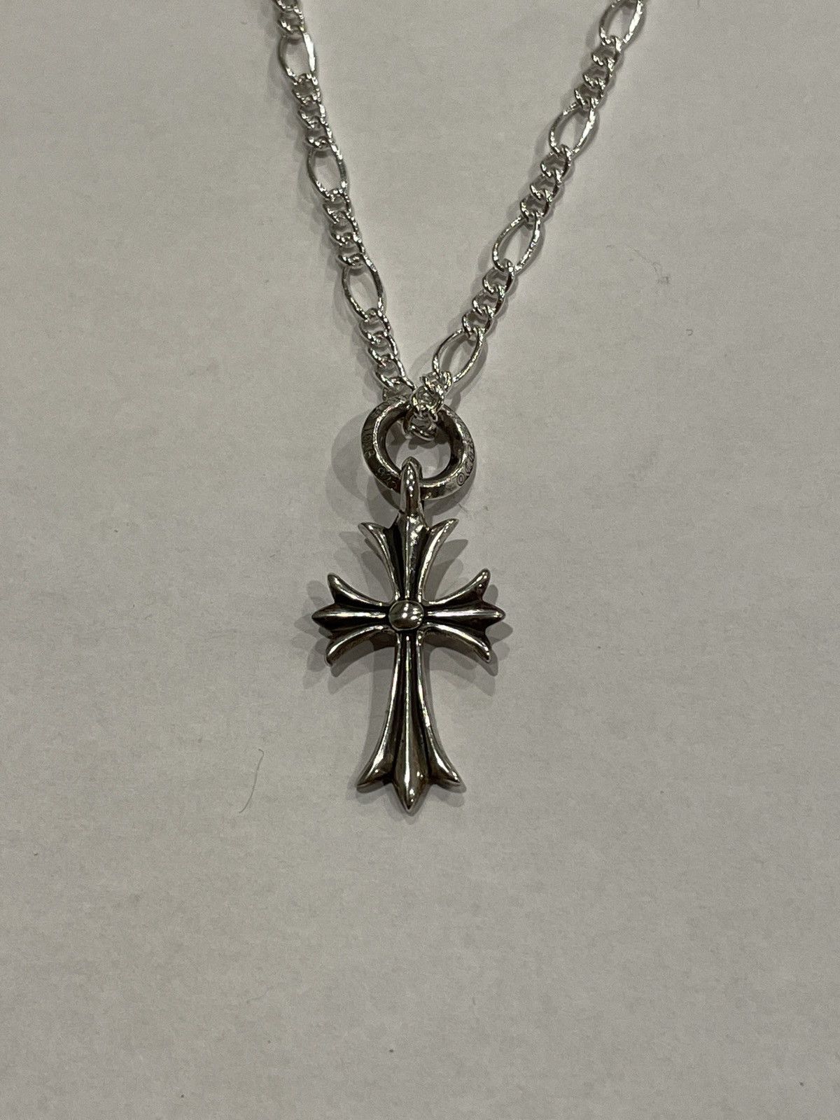 Chrome Hearts Chrome Hearts Cross Pendant Roll Chain Silver Necklace