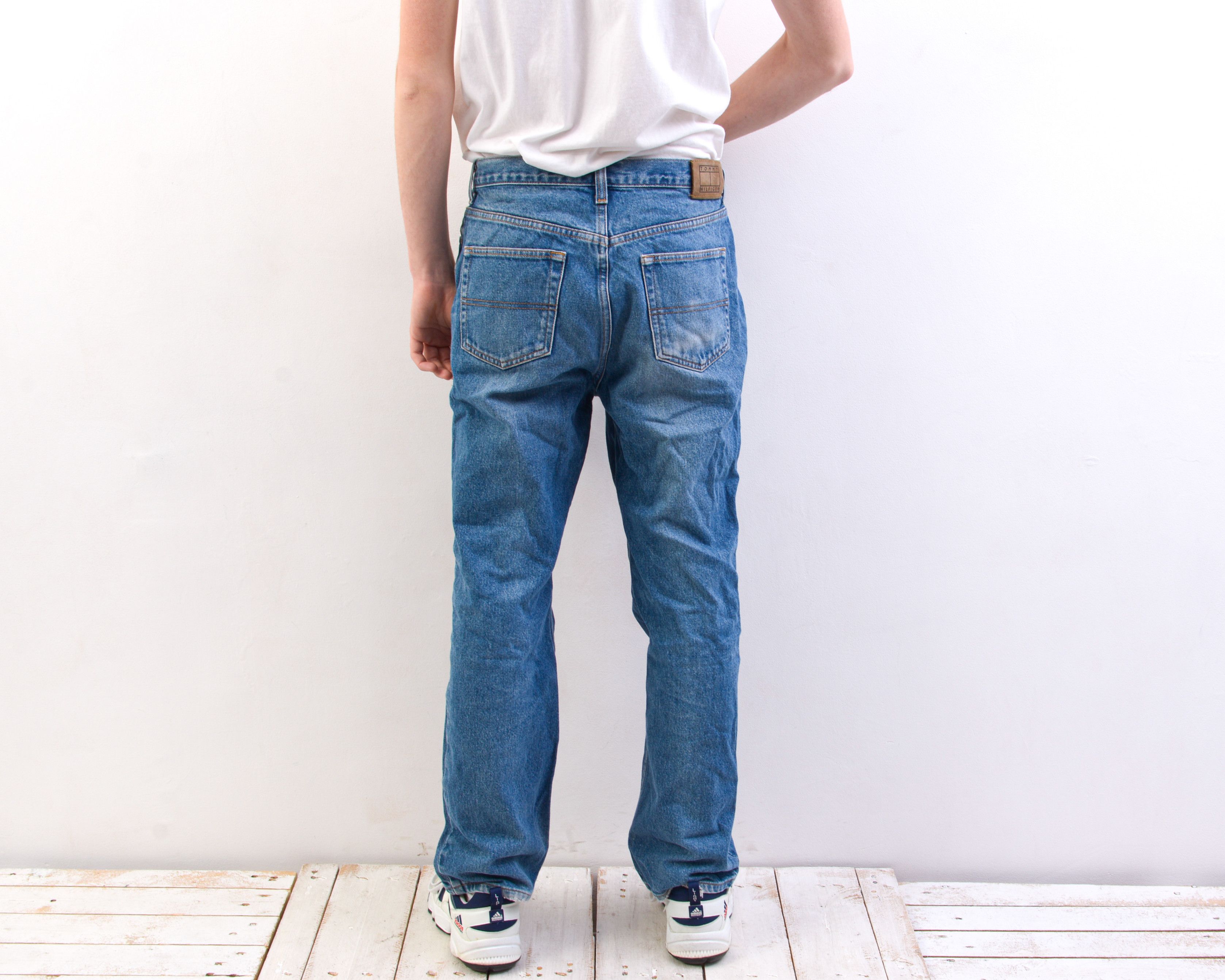 Tommy Hilfiger W34 L30 Straight Jeans Denim Pants Trousers Zip Fly Retro Size US 34 / EU 50 - 5 Thumbnail