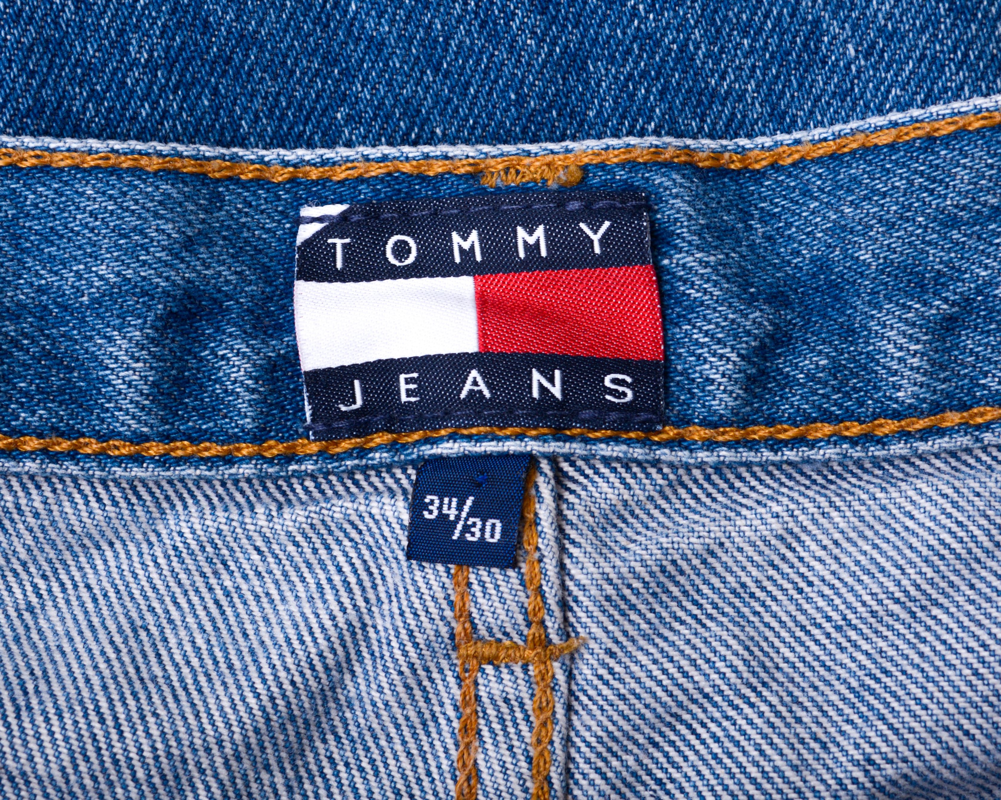 Tommy Hilfiger W34 L30 Straight Jeans Denim Pants Trousers Zip Fly Retro Size US 34 / EU 50 - 7 Thumbnail