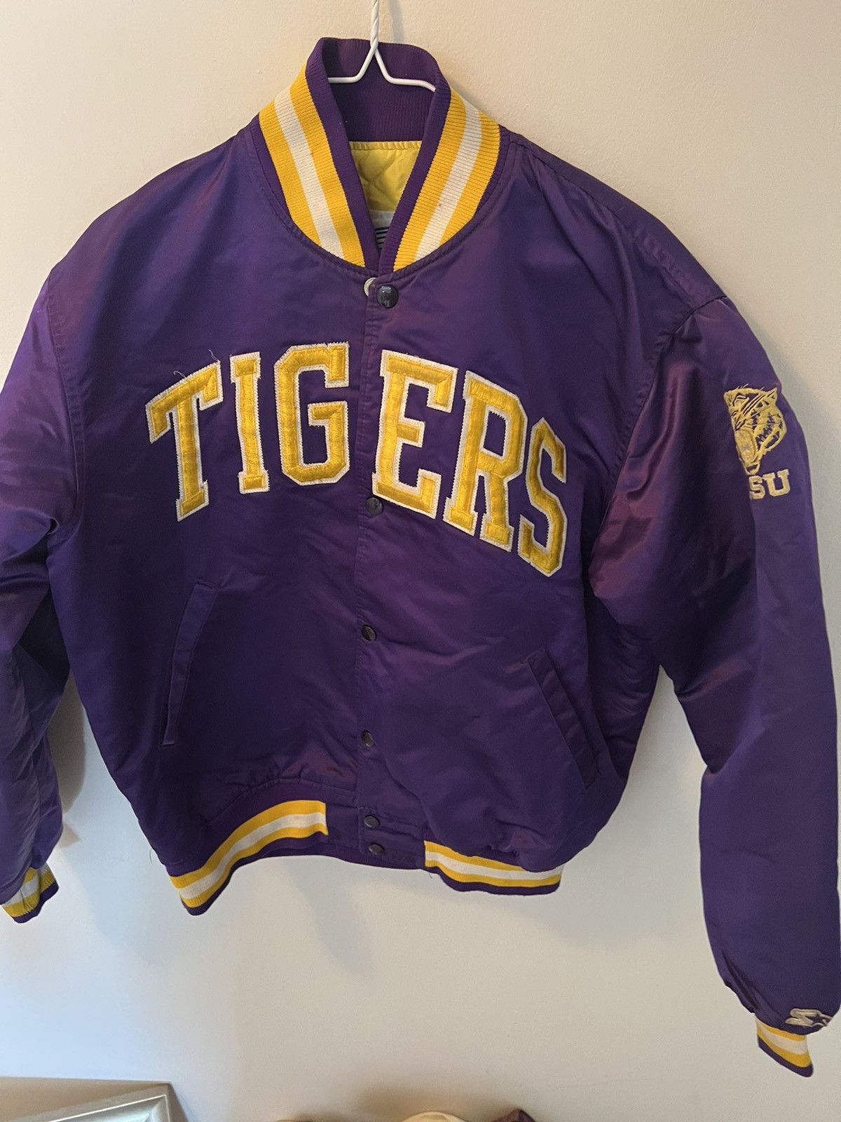 Starter Vintage LSU Tigers Starter jacket satin Grailed