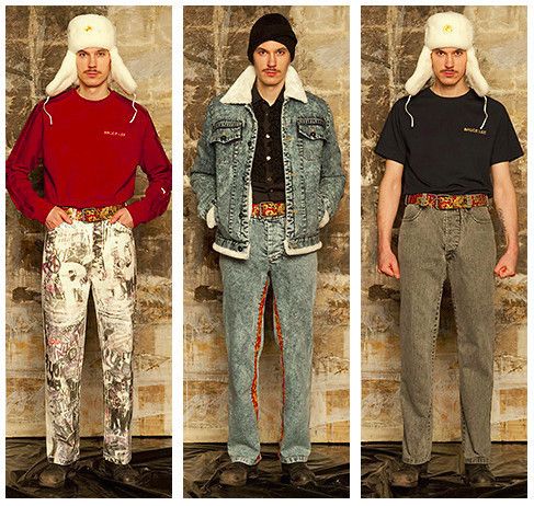 Denis Simachev NEW Wide boiled jeans.Like Vetements or Balenciaga Size 29" - 2 Thumbnail