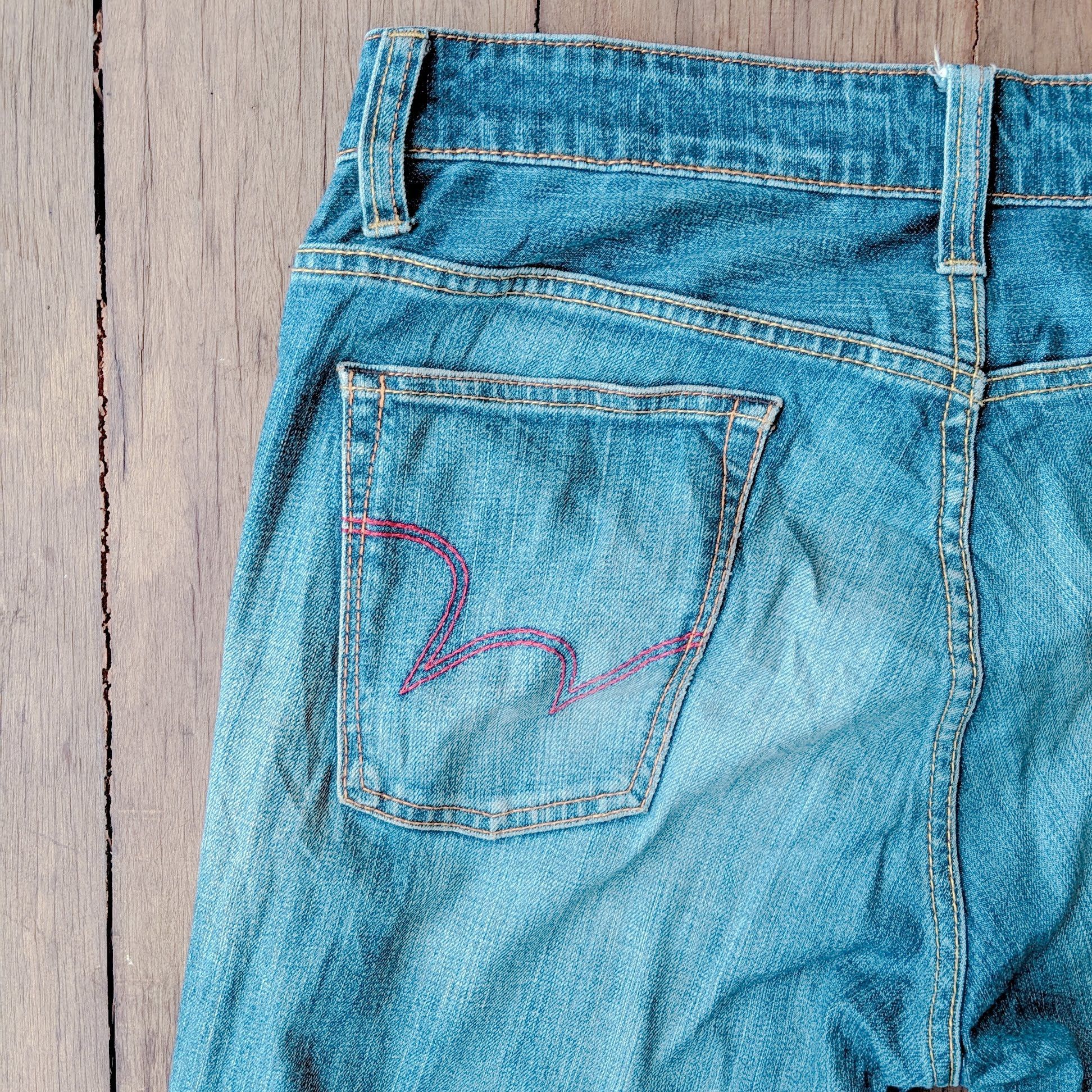 Edwin × Jean × Vintage Edwin 503 Boot Cut Flare Distressed Trousers Jeans Pants Size US 34 / EU 50 - 10 Thumbnail