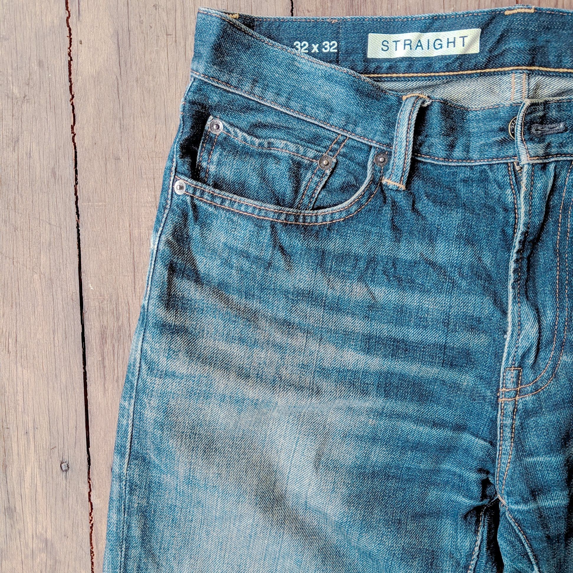 Japanese Brand Vintage Japanese Faded Distressed Denim Jeans Pants W34 Size US 34 / EU 50 - 3 Thumbnail