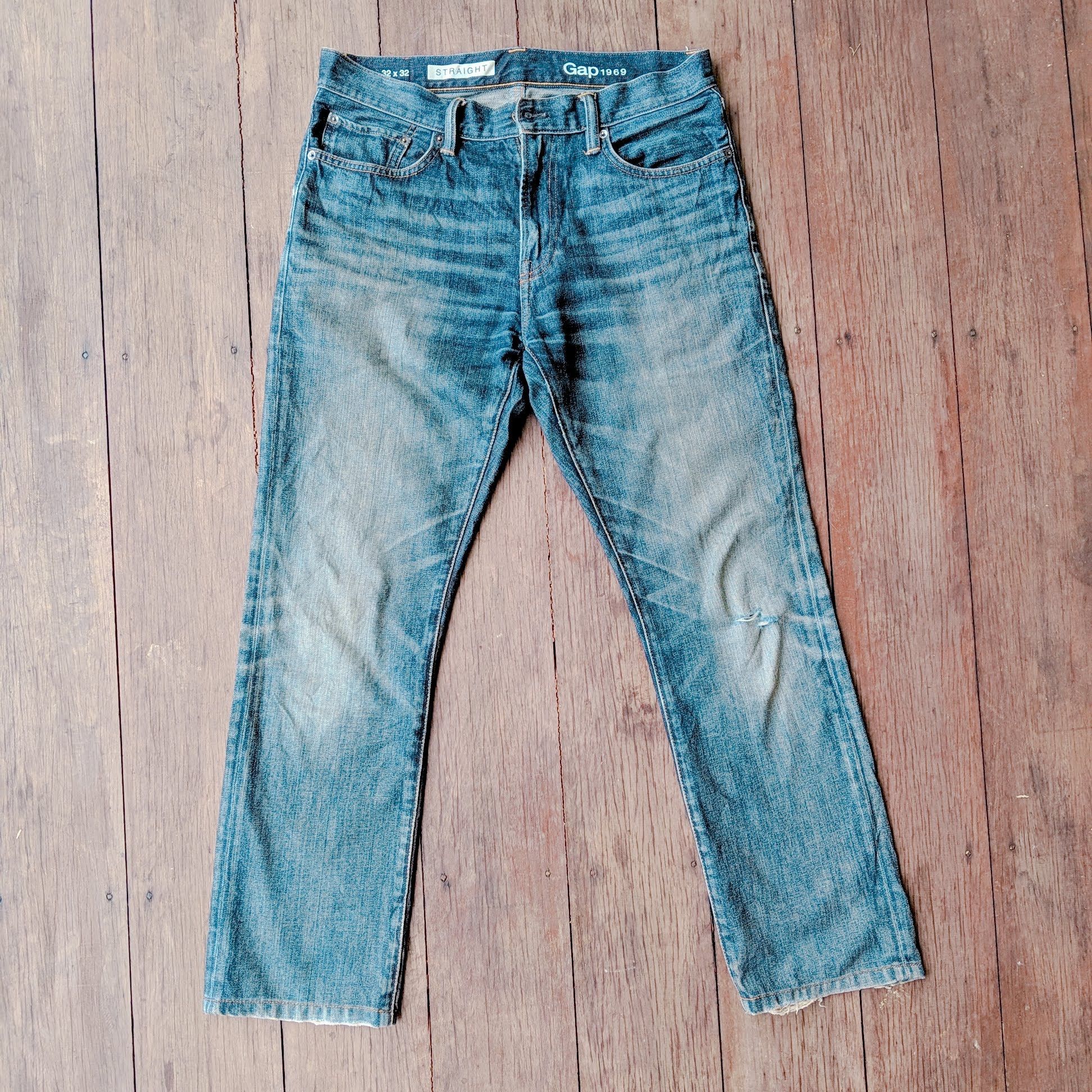 Japanese Brand Vintage Japanese Faded Distressed Denim Jeans Pants W34 Size US 34 / EU 50 - 1 Thumbnail
