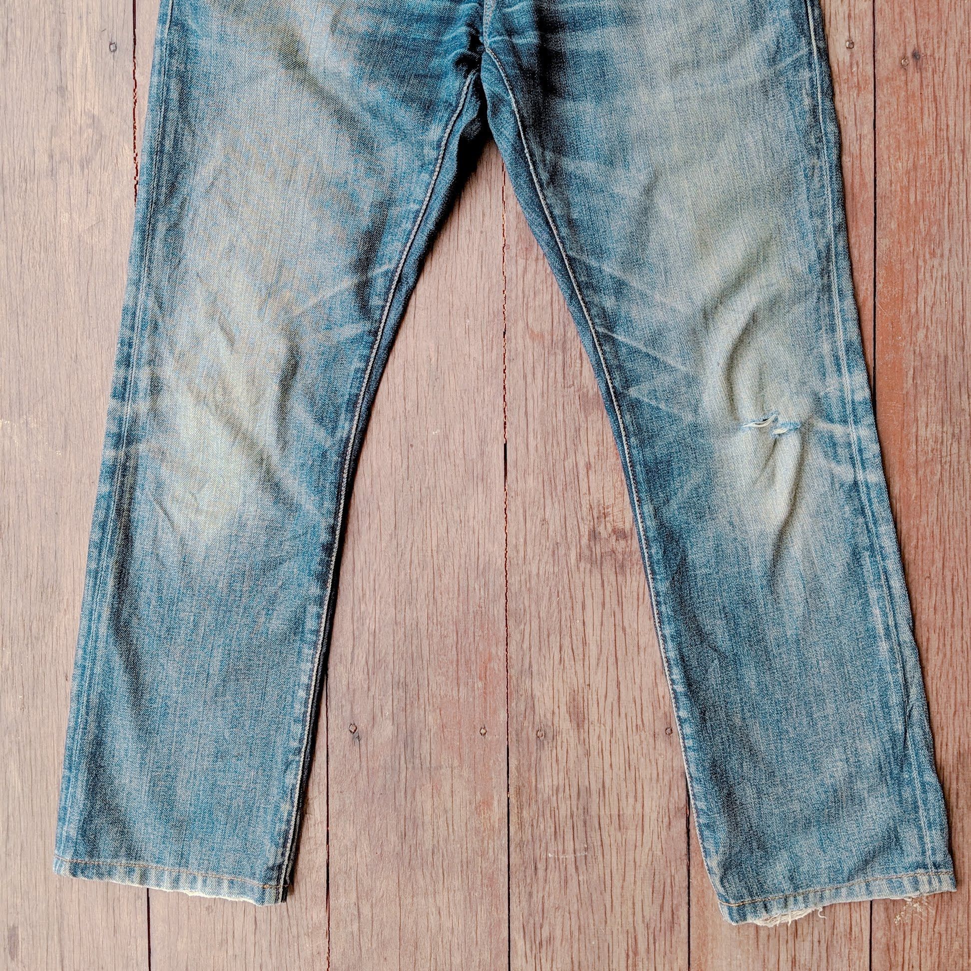 Japanese Brand Vintage Japanese Faded Distressed Denim Jeans Pants W34 Size US 34 / EU 50 - 6 Thumbnail