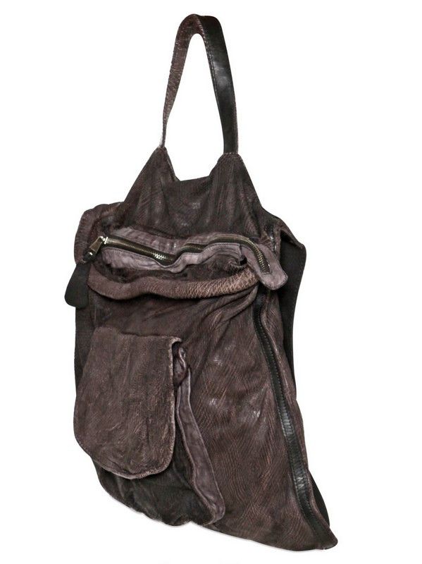 Giorgio Brato Brown washed Leather shoulder bag.Like Rick Owens or Julius Size ONE SIZE - 2 Thumbnail