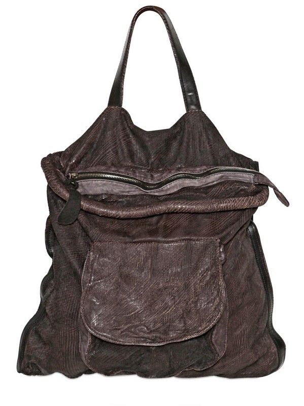 Giorgio Brato Brown washed Leather shoulder bag.Like Rick Owens or Julius Size ONE SIZE - 1 Thumbnail