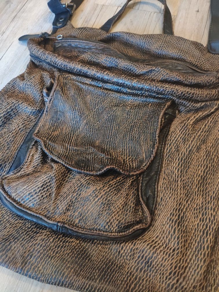 Giorgio Brato Brown washed Leather shoulder bag.Like Rick Owens or Julius Size ONE SIZE - 3 Thumbnail