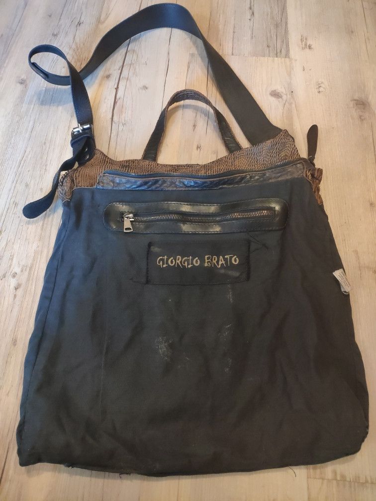 Giorgio Brato Brown washed Leather shoulder bag.Like Rick Owens or Julius Size ONE SIZE - 6 Thumbnail