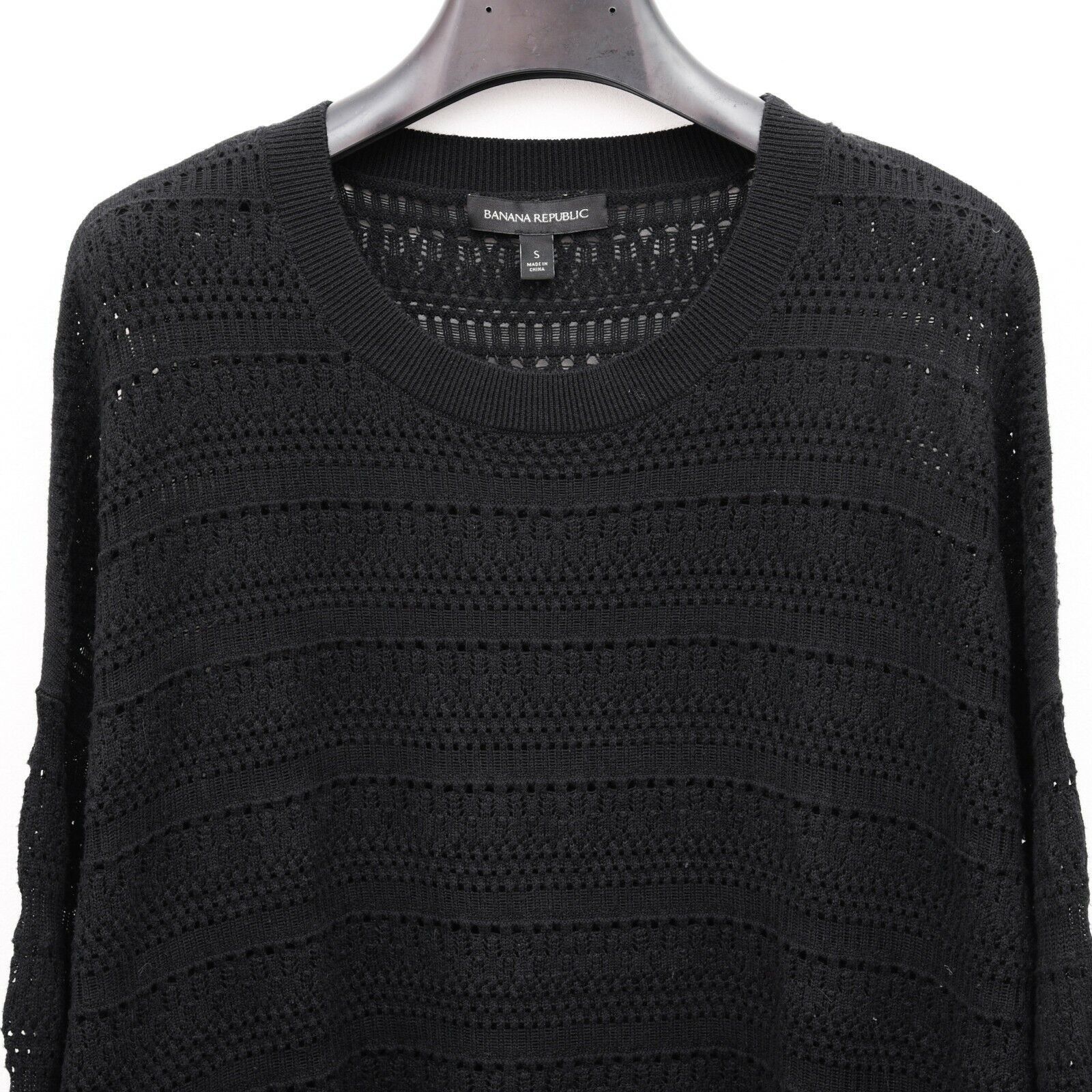 Banana Republic S Crop Top Knit Sweater Cotton Pullover Jumper Sweatshirt Size S / US 4 / IT 40 - 3 Thumbnail
