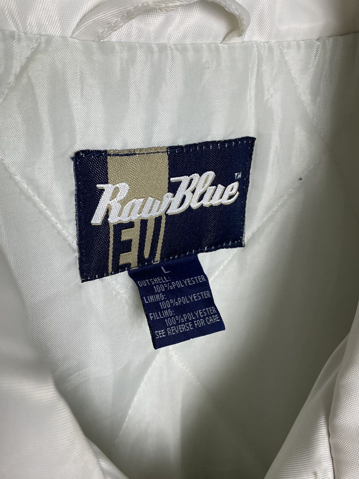 Vintage Raw Blue vintage white bomber jacket basket 1on1 half court Size US L / EU 52-54 / 3 - 6 Thumbnail