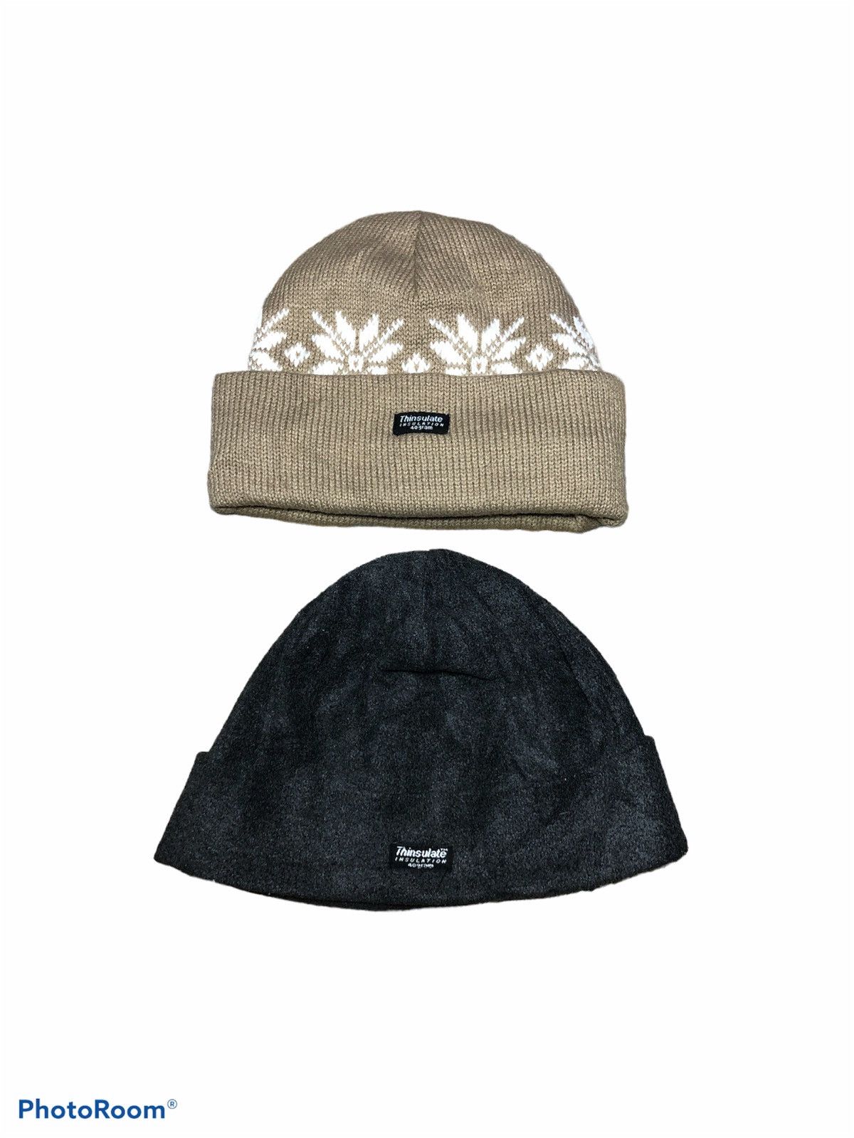 LOT OF 2 THINSULATE INSULATION BEANIE SNOW CAP