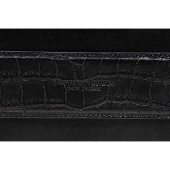 Bottega Veneta Envelope Clutch Black Crocodile Strap Card Document Holder Size ONE SIZE - 3 Thumbnail