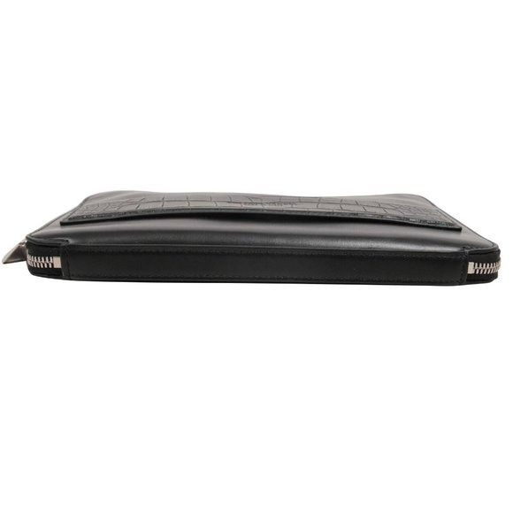 Bottega Veneta Envelope Clutch Black Crocodile Strap Card Document Holder Size ONE SIZE - 8 Thumbnail