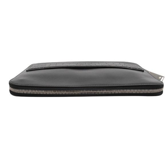 Bottega Veneta Envelope Clutch Black Crocodile Strap Card Document Holder Size ONE SIZE - 6 Thumbnail