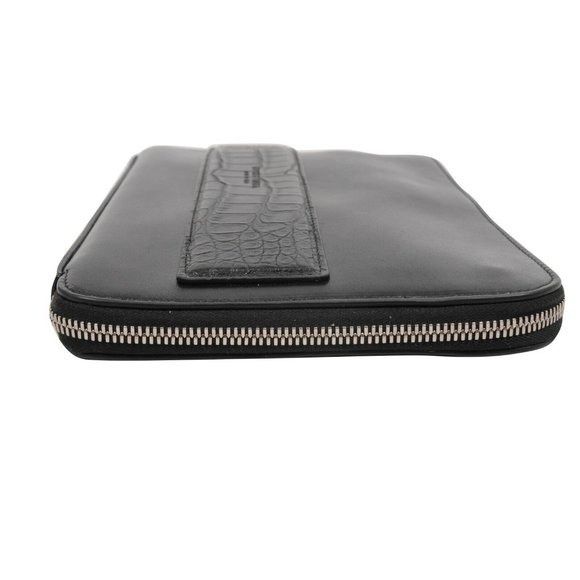 Bottega Veneta Envelope Clutch Black Crocodile Strap Card Document Holder Size ONE SIZE - 7 Thumbnail