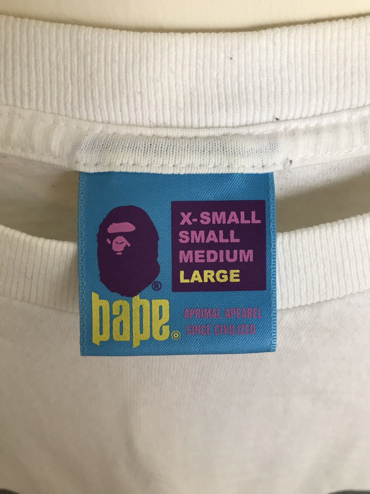 Bape Bape Ursus White Tee Size US L / EU 52-54 / 3 - 5 Thumbnail
