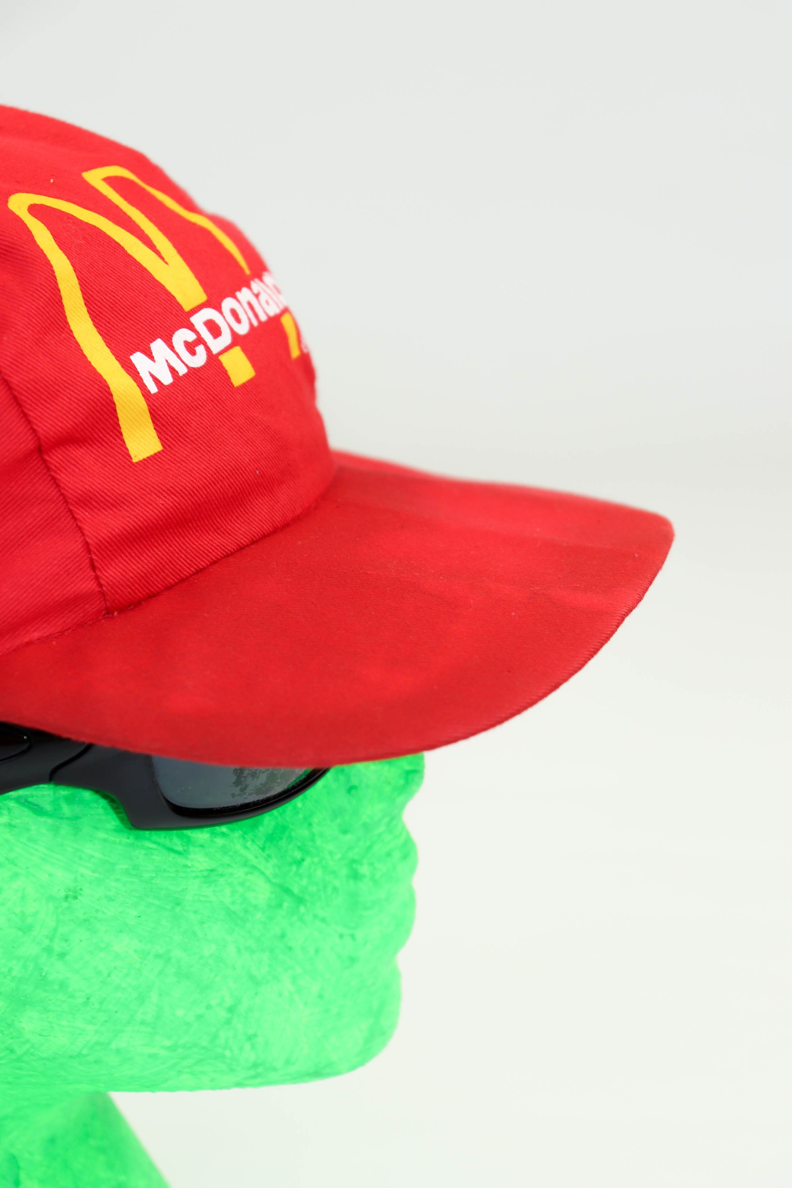 Vintage McDonald's Vintage 90s ©1997 Big Logo Distressed Red Cap Hat Size ONE SIZE - 7 Thumbnail
