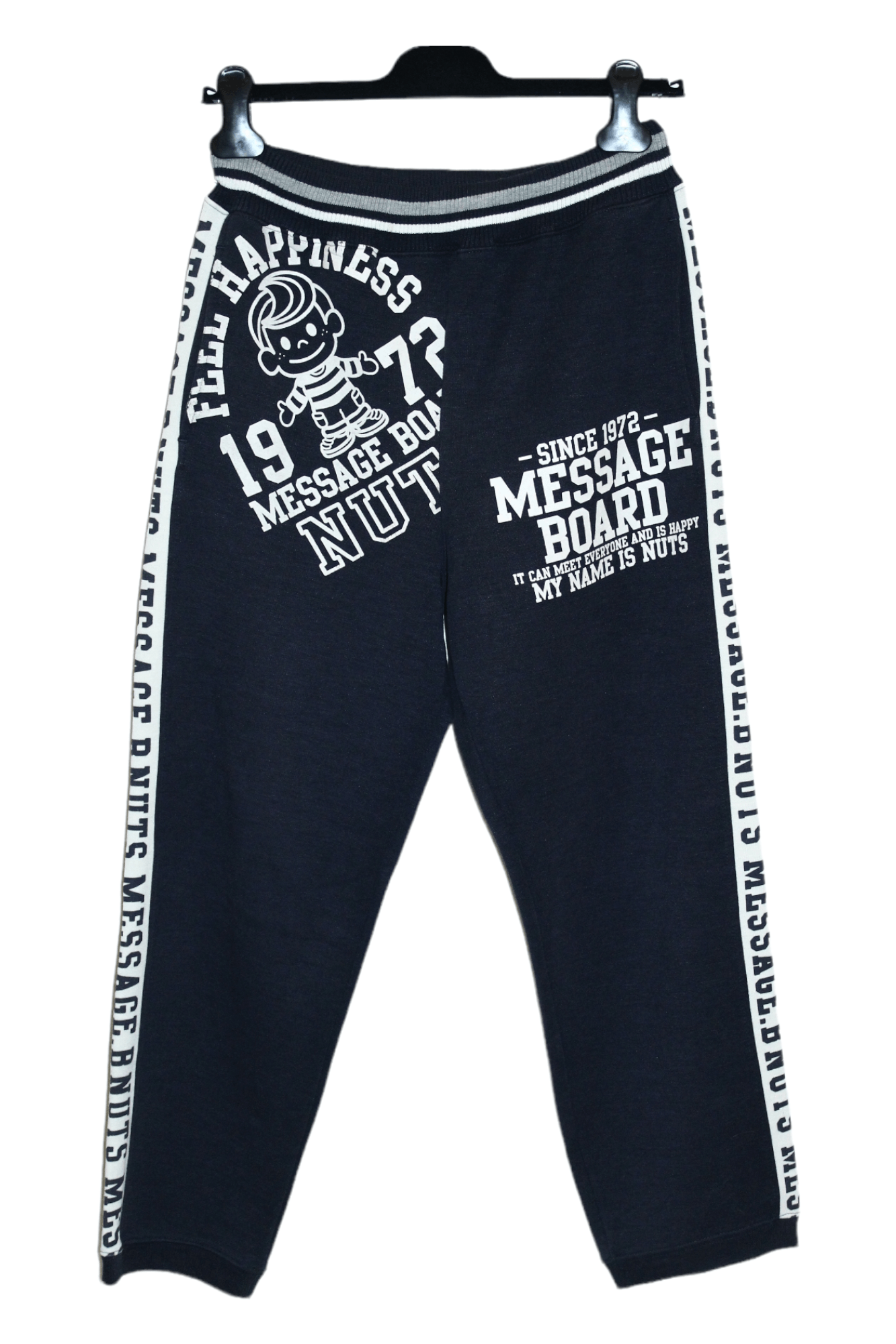 Japanese Brand 🔥 VTG 🔥 Message Board Cotton Logo Tapes Sweat Pants Size US 30 / EU 46 - 1 Thumbnail