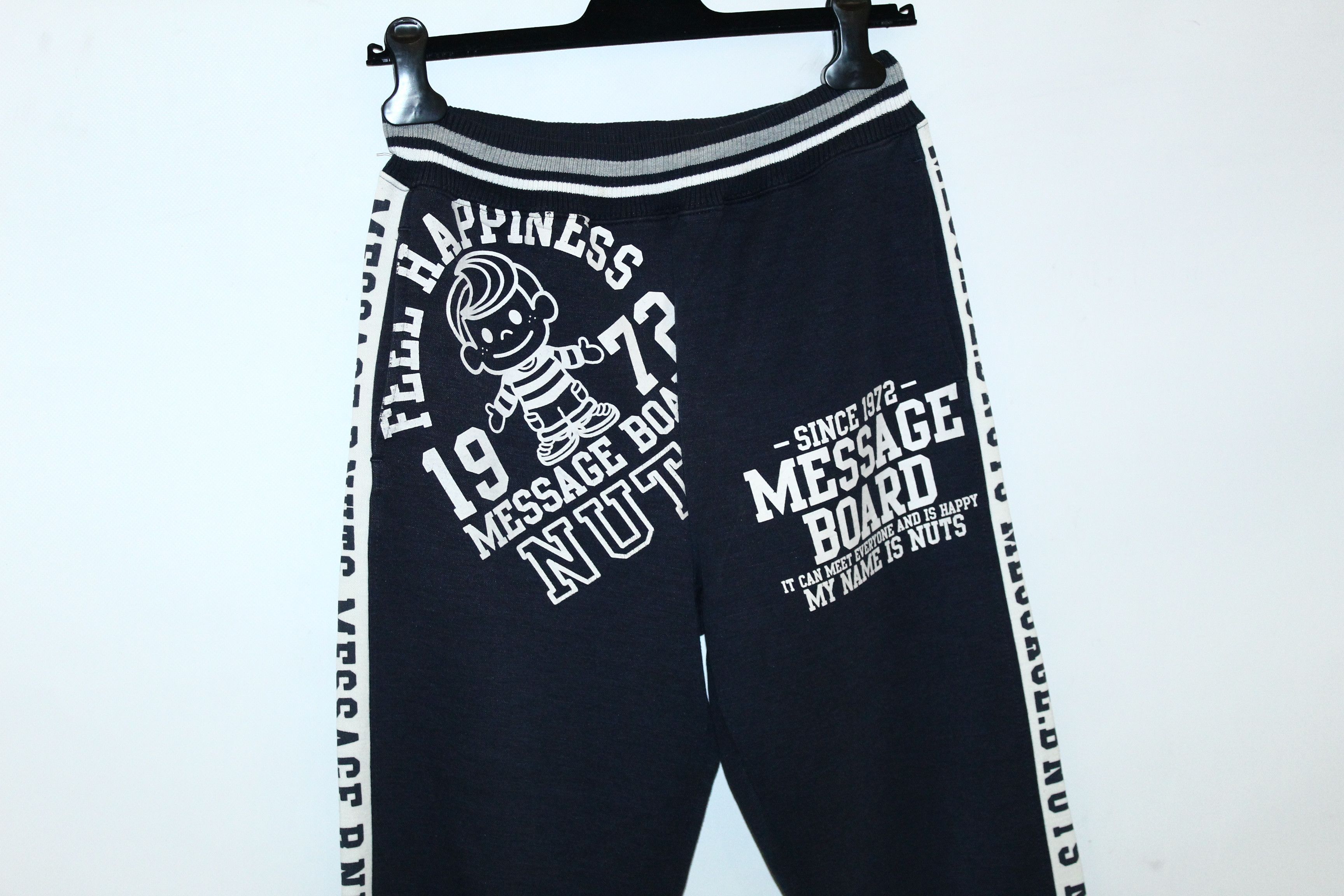 Japanese Brand 🔥 VTG 🔥 Message Board Cotton Logo Tapes Sweat Pants Size US 30 / EU 46 - 3 Thumbnail