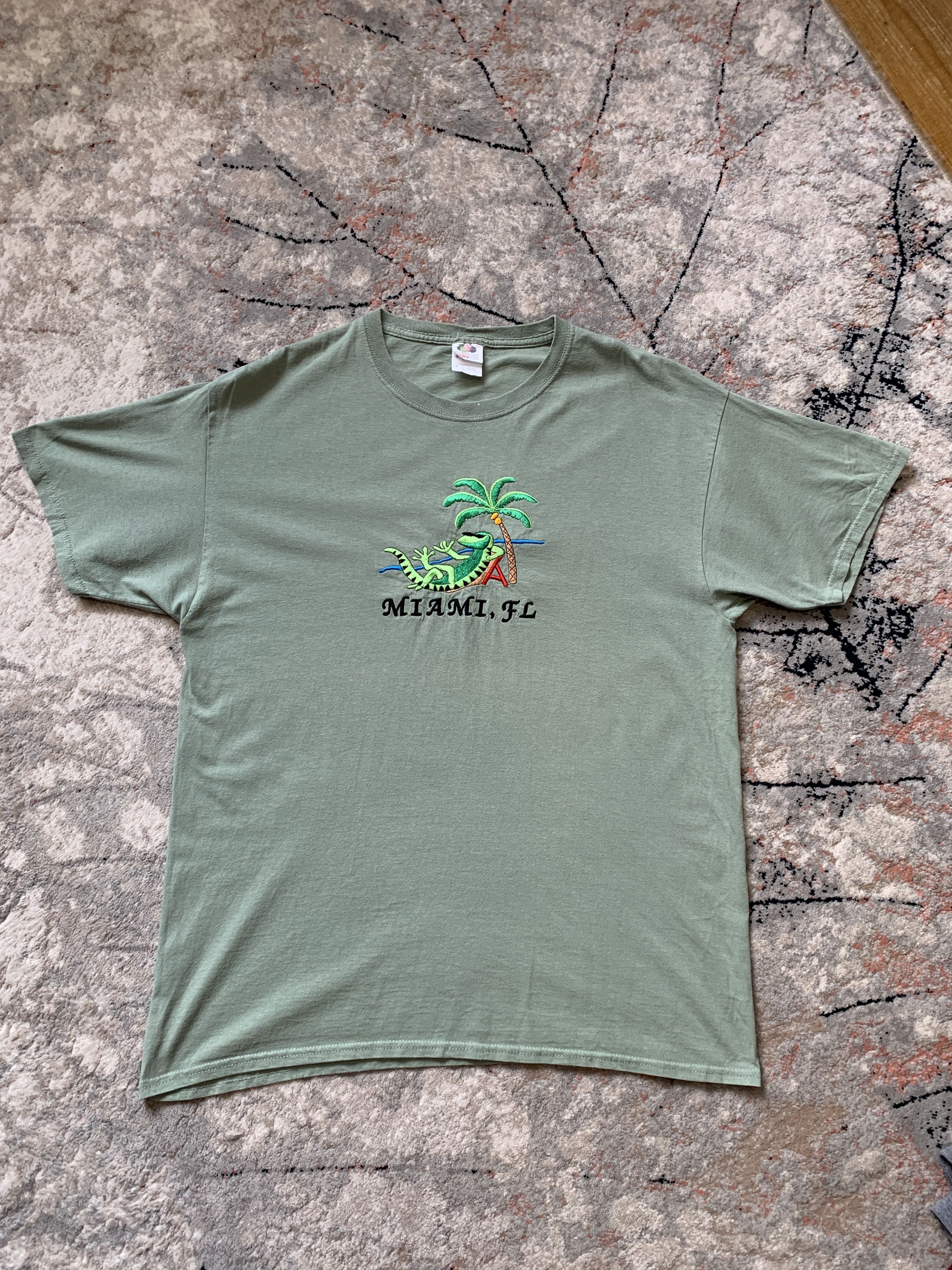 Fruit Of The Loom × Vintage Miami Florida Vintage T-Shirt Size US L / EU 52-54 / 3 - 1 Thumbnail