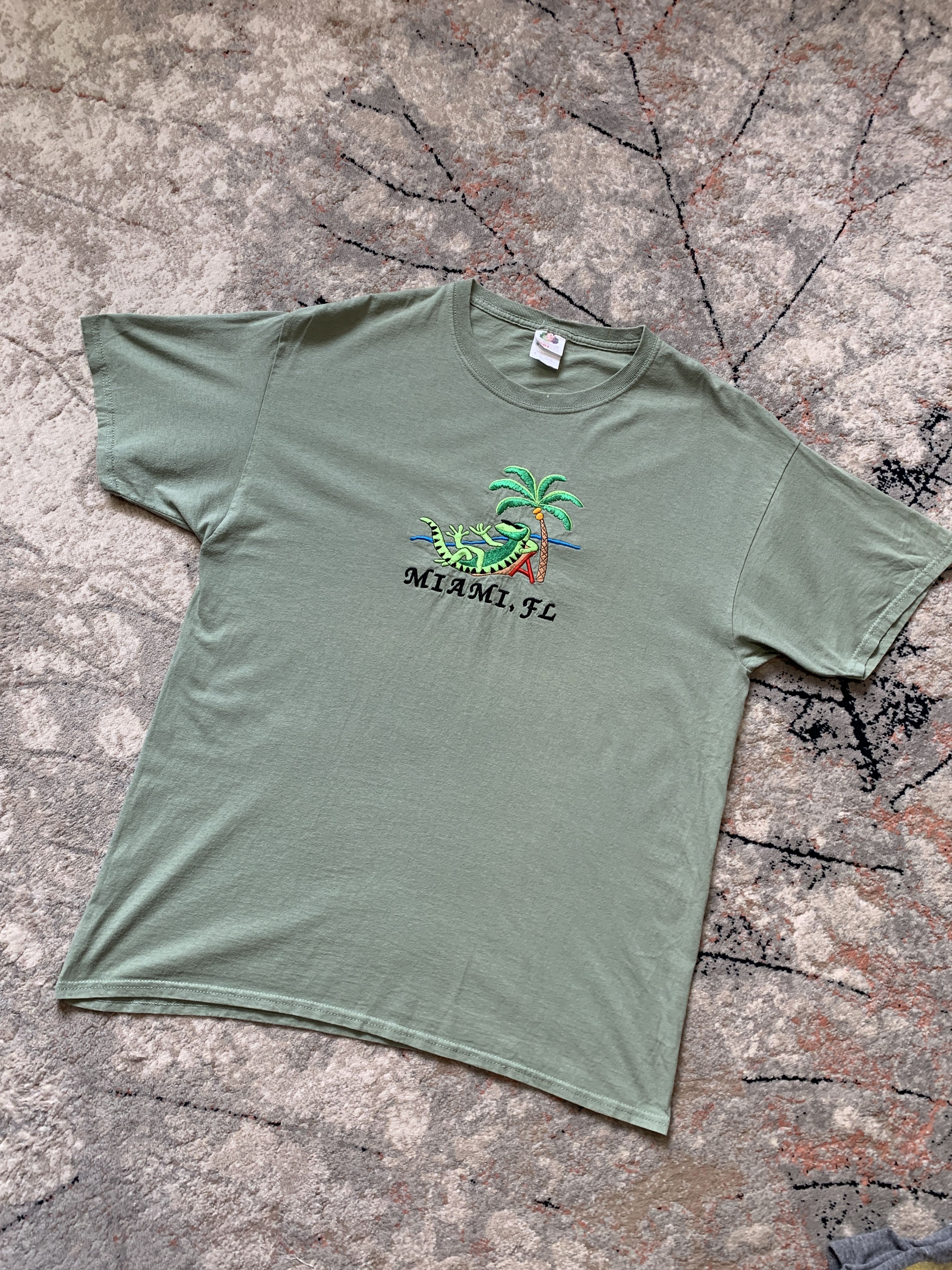 Fruit Of The Loom × Vintage Miami Florida Vintage T-Shirt Size US L / EU 52-54 / 3 - 2 Thumbnail