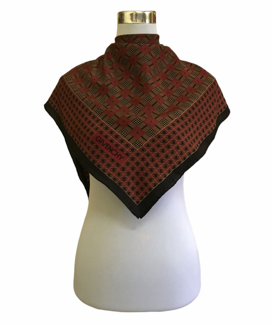 Givenchy Abstract Design Silk Scarf