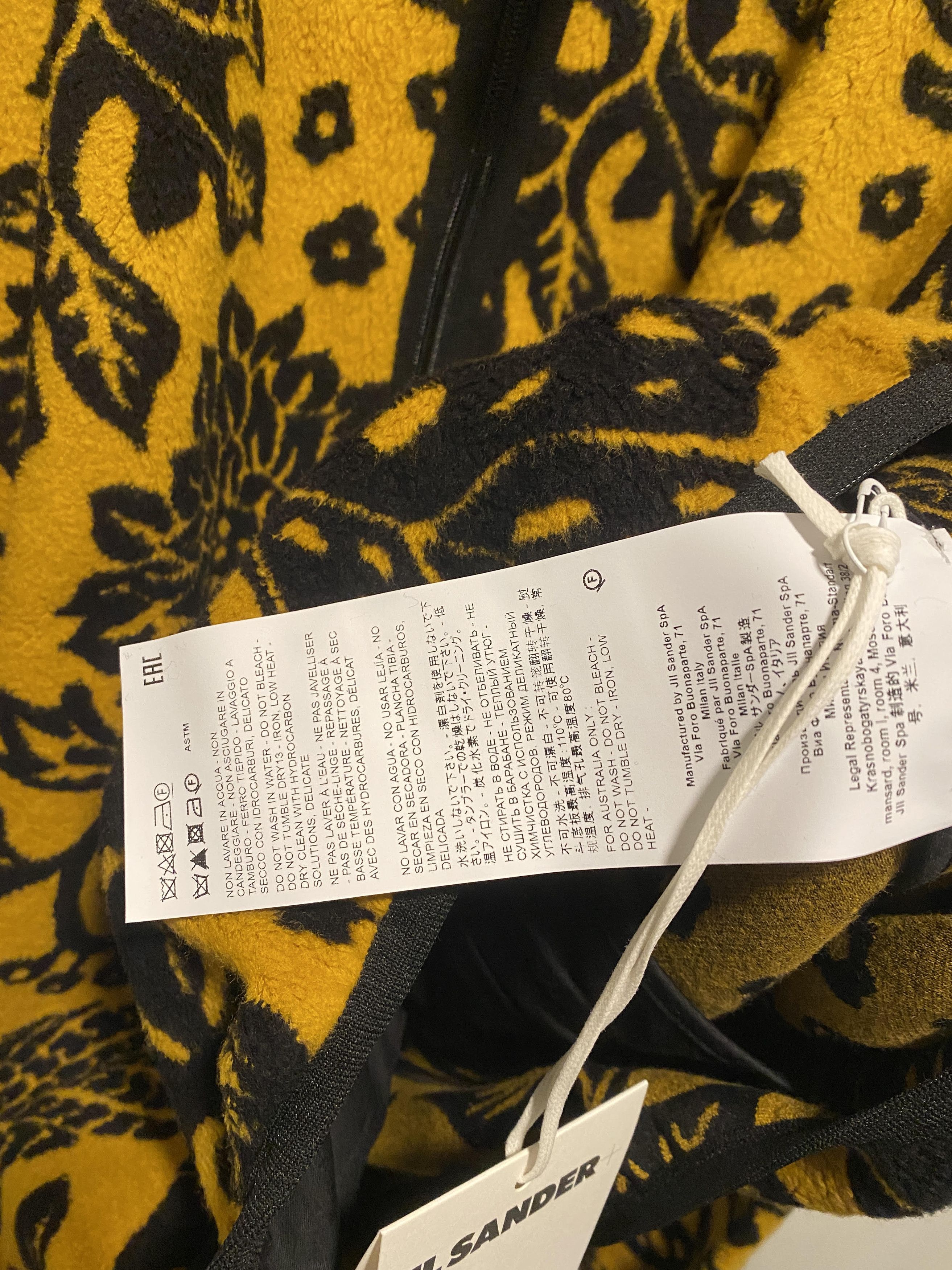 Jil Sander JIL SANDER PLUS FLORAL FLEECE ZIP THROUGH JACKET yellow XL Size US XL / EU 56 / 4 - 9 Thumbnail