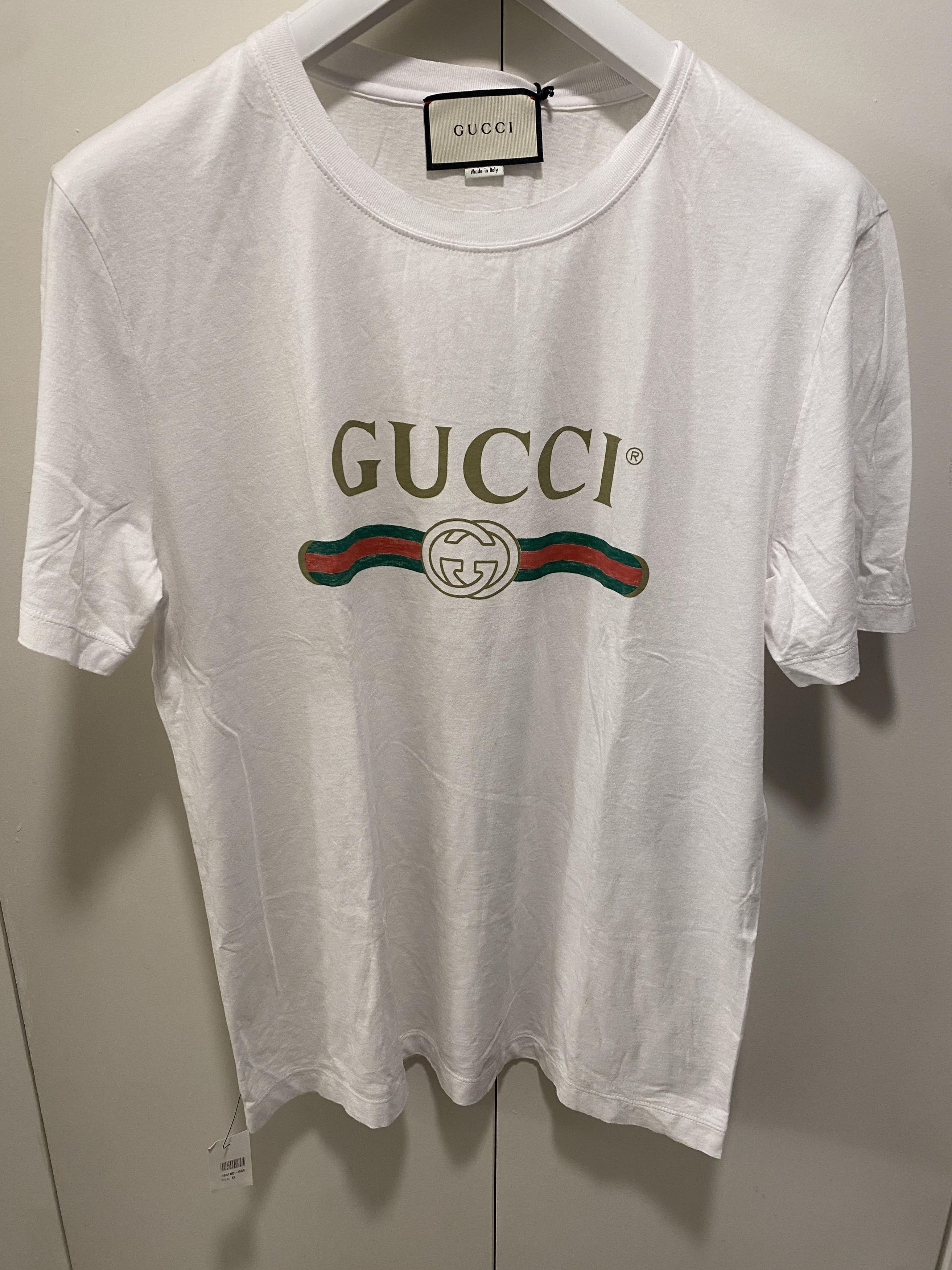 Gucci 1980 Printed Shirt T-shirt Washed Distressed Vintage