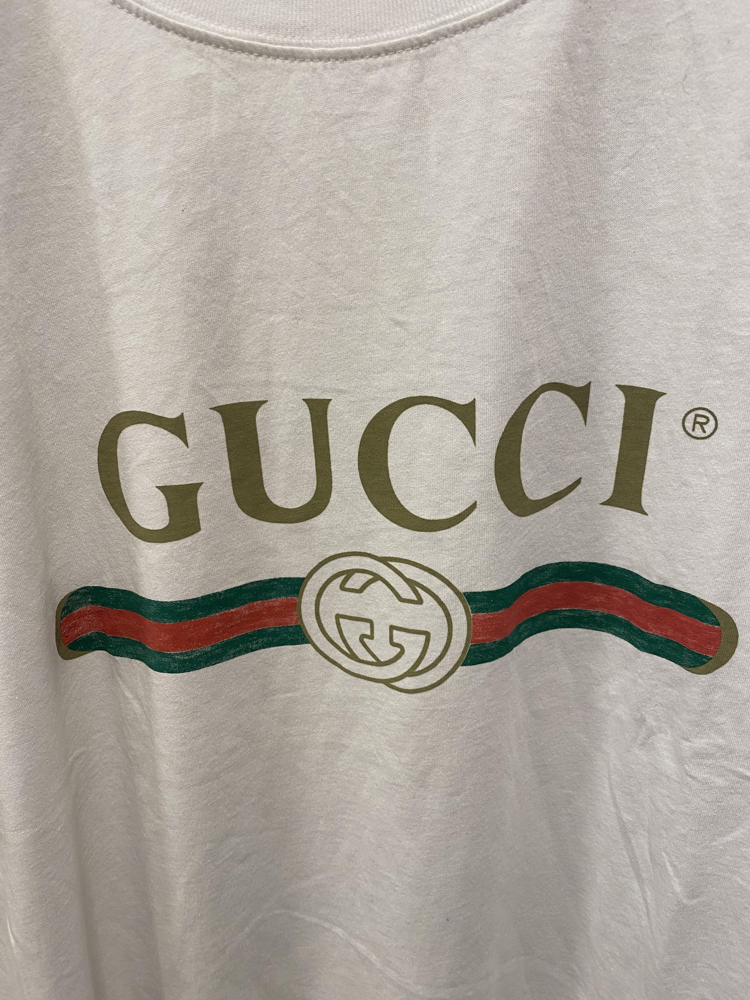 Gucci Gucci 1980 Printed Shirt T-shirt Washed Distressed Vintage Size US XL / EU 56 / 4 - 2 Thumbnail
