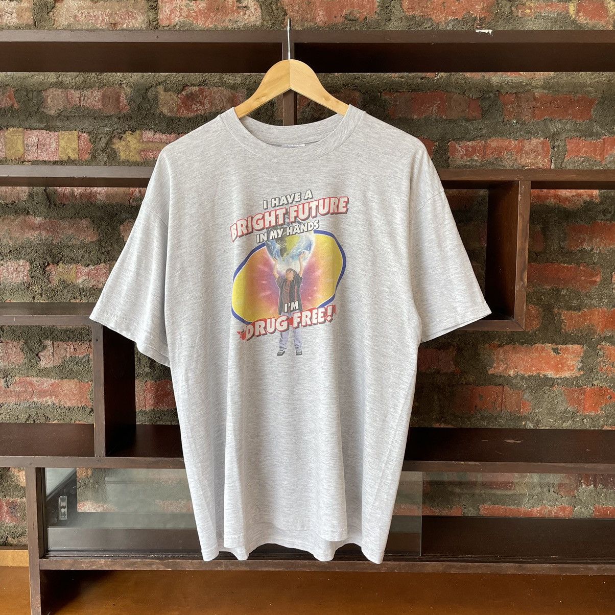 Vintage Vintage Drug Free Campaign Tee Shirt Size US L / EU 52-54 / 3 - 1 Thumbnail