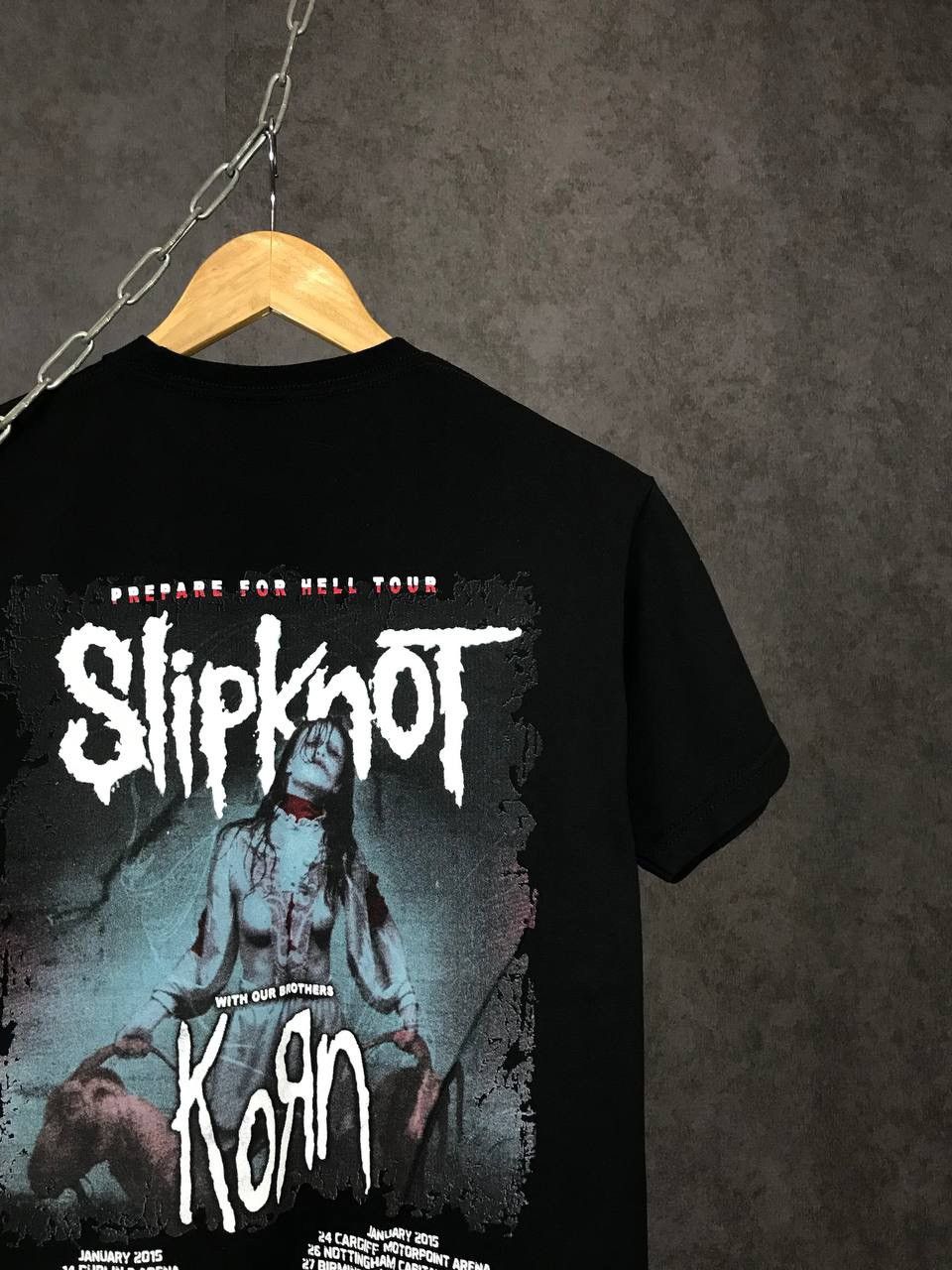 Band Tees Slipknot x Korn vintage rock band overprinted tour tee Size US M / EU 48-50 / 2 - 5 Thumbnail