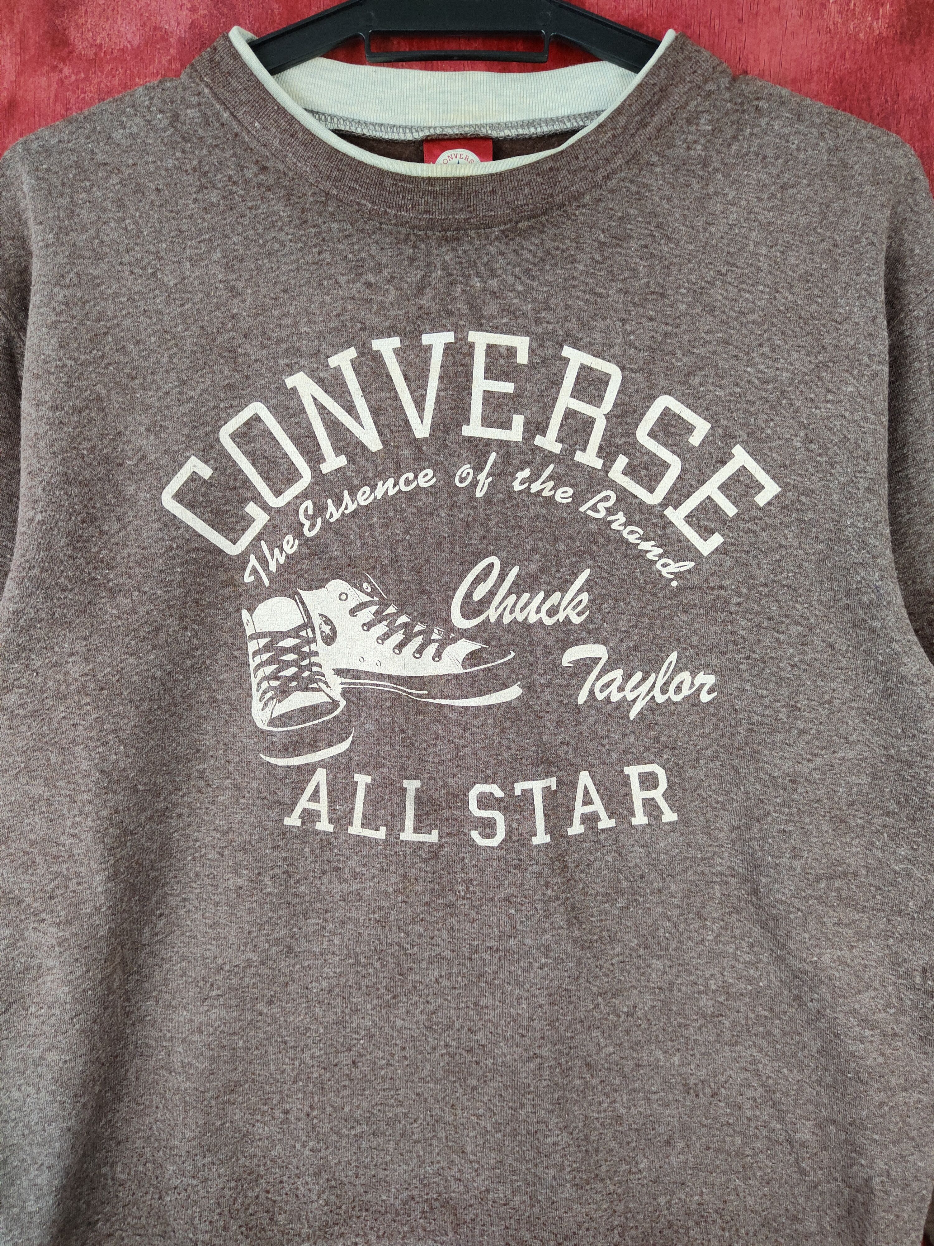 Converse Converse All Star Brown Sweatshirt #4808 Size US M / EU 48-50 / 2 - 2 Thumbnail