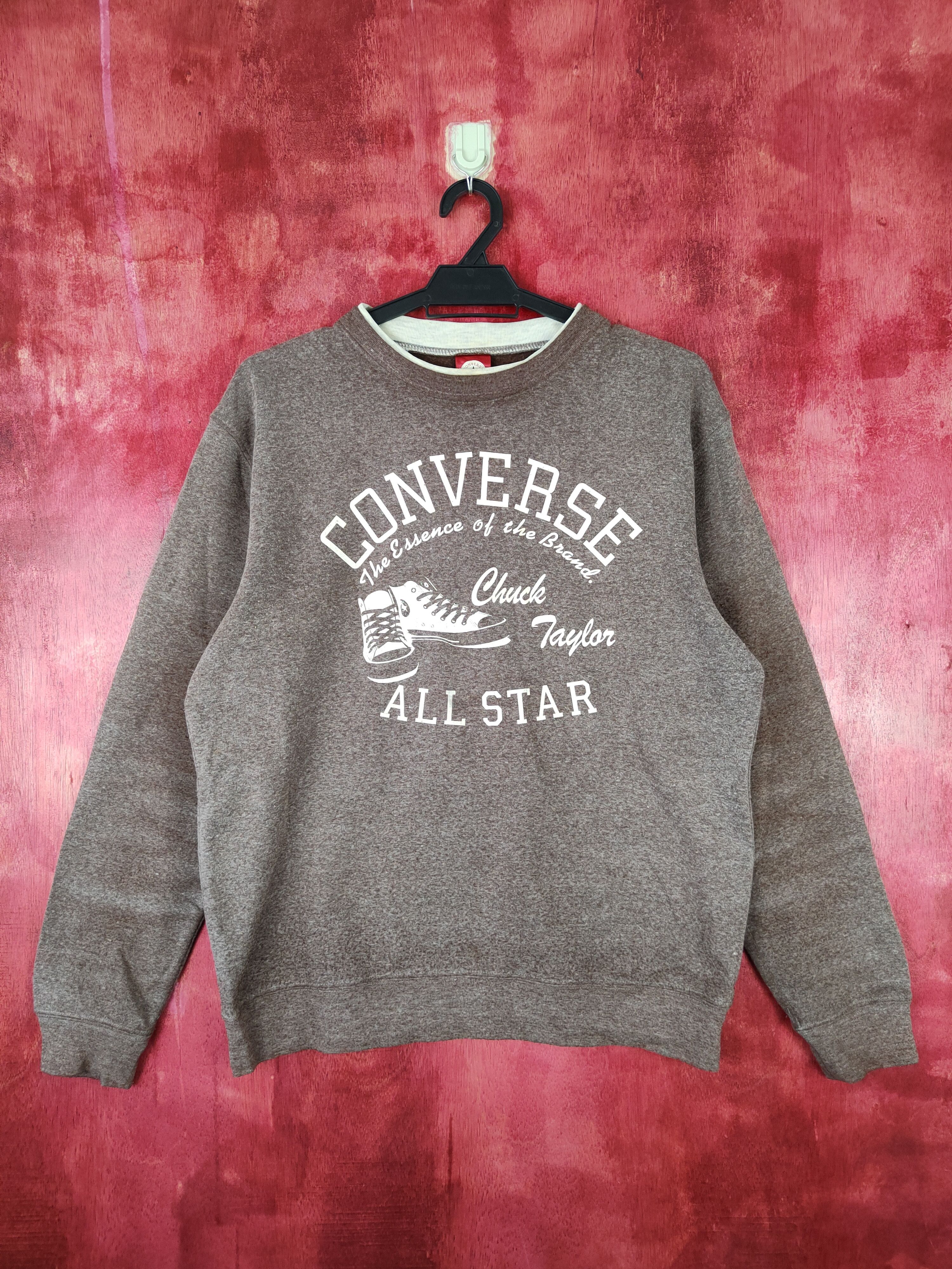 Converse Converse All Star Brown Sweatshirt #4808 Size US M / EU 48-50 / 2 - 1 Thumbnail