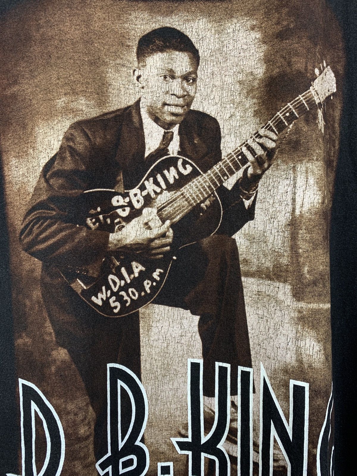 Band Tees 1996 Vintage B.B King Of The Blues World Tour Faded T-Shirt Size US XL / EU 56 / 4 - 8 Thumbnail