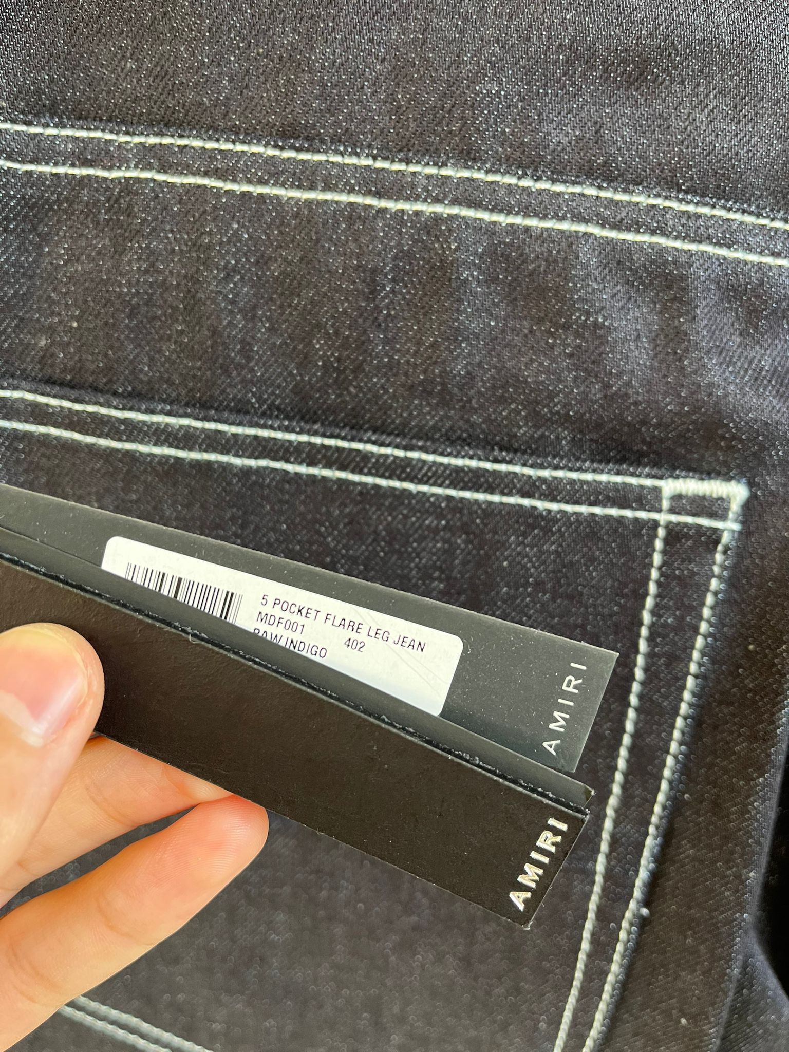 Amiri 5 Pocket Flare Leg Jean in Raw/Indigo Size US 32 / EU 48 - 11 Thumbnail
