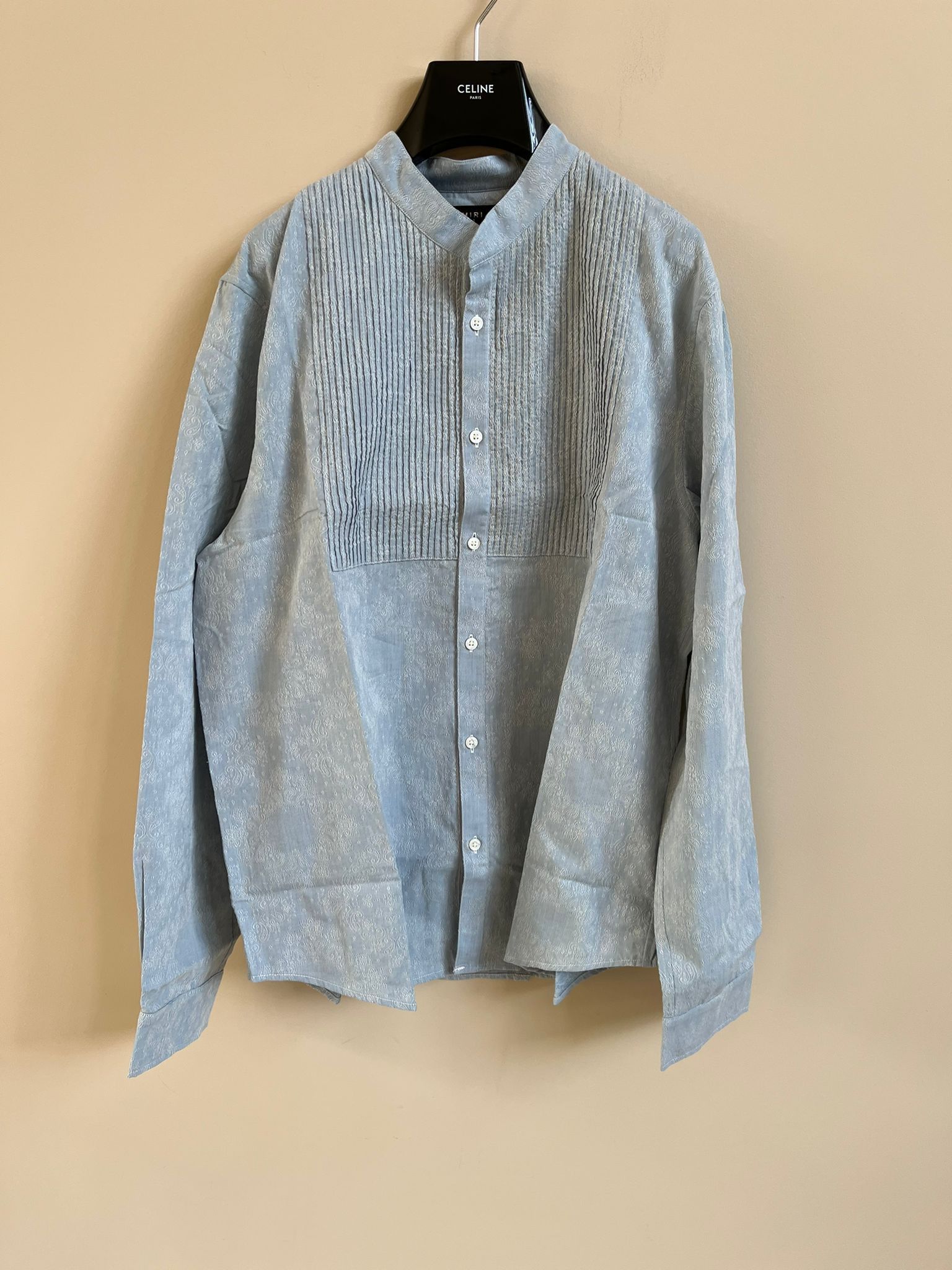 Amiri Chambray Tuxedo Shirt in Sky Indigo Size US XL / EU 56 / 4 - 2 Thumbnail