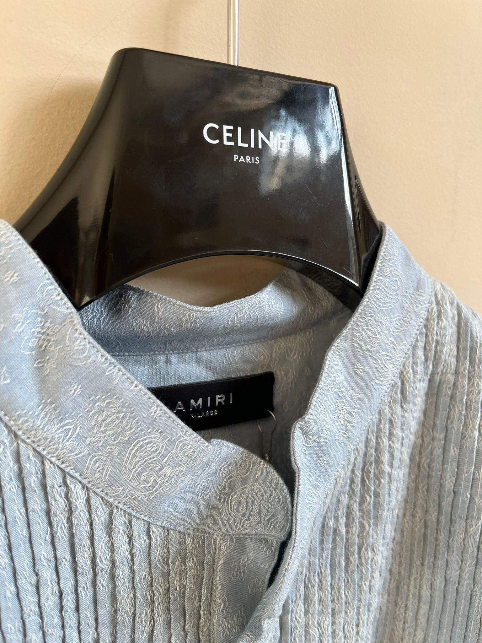Amiri Chambray Tuxedo Shirt in Sky Indigo Size US XL / EU 56 / 4 - 9 Thumbnail
