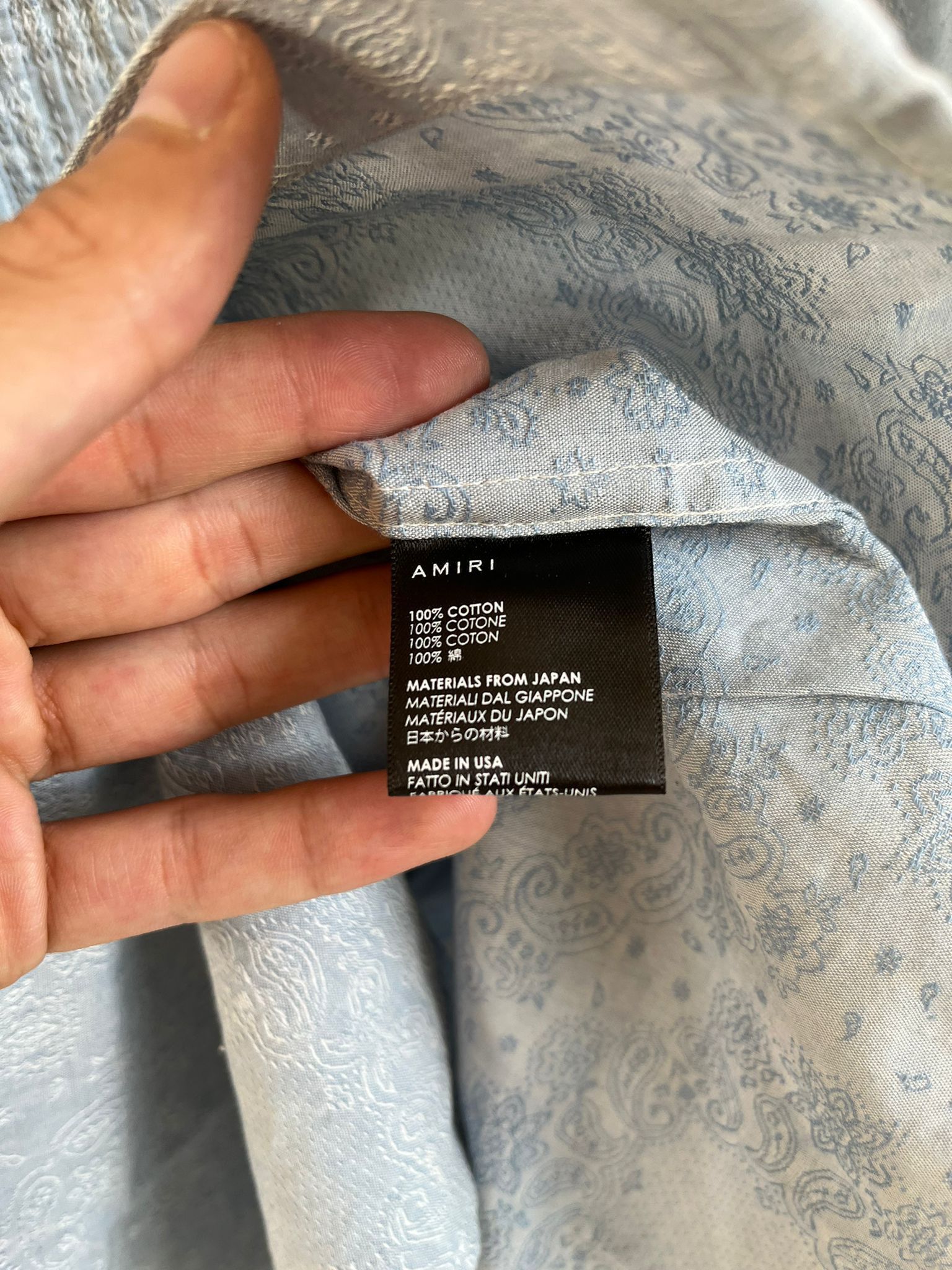 Amiri Chambray Tuxedo Shirt in Sky Indigo Size US XL / EU 56 / 4 - 10 Thumbnail