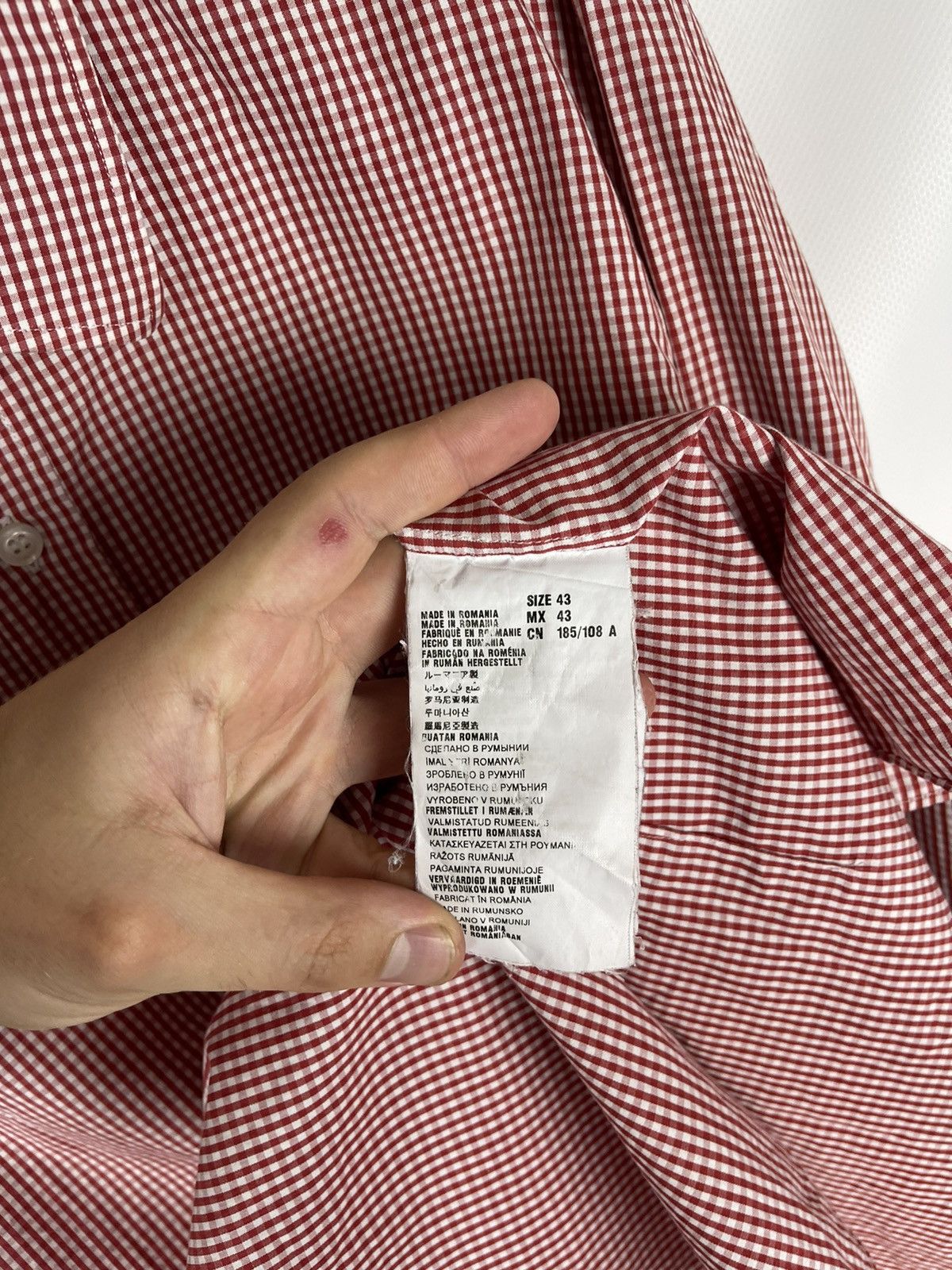 Prada Prada Milano red checkered long sleeve shirt button up Size US L / EU 52-54 / 3 - 8 Thumbnail