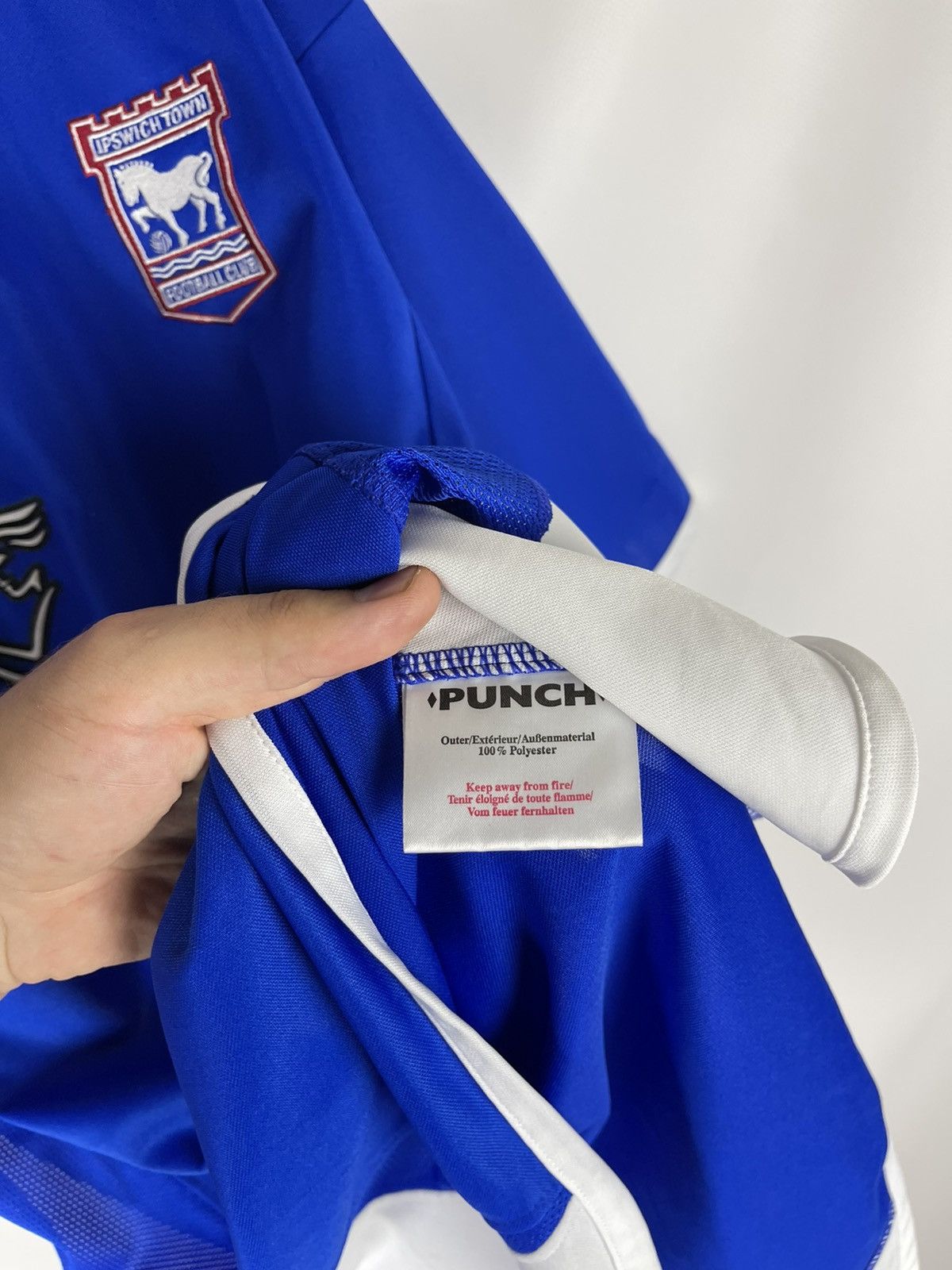 Vintage Punch Ipswich Town 2003 2005 home soccer jersey football Size US XXL / EU 58 / 5 - 8 Thumbnail