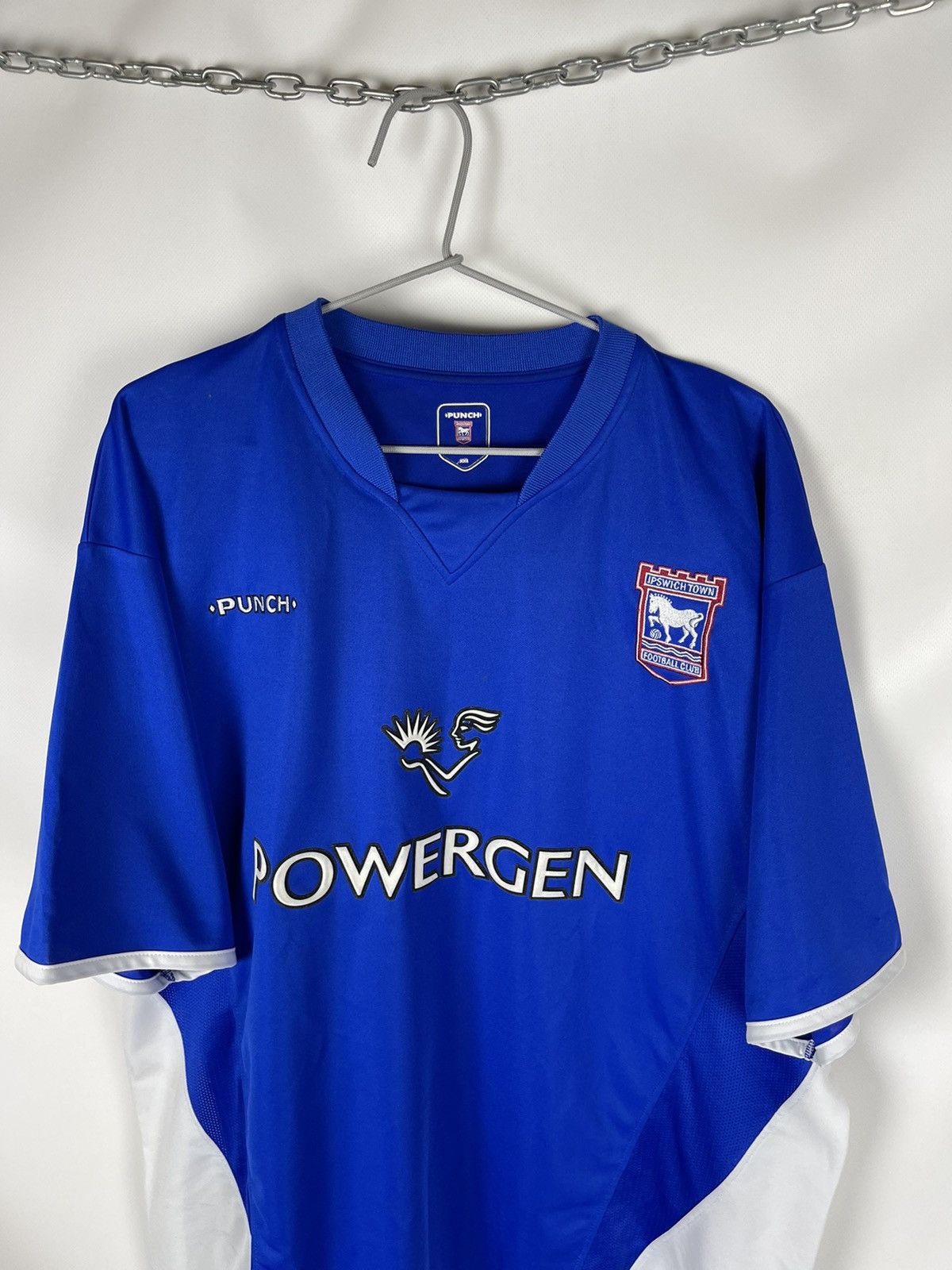 Vintage Punch Ipswich Town 2003 2005 home soccer jersey football Size US XXL / EU 58 / 5 - 3 Thumbnail