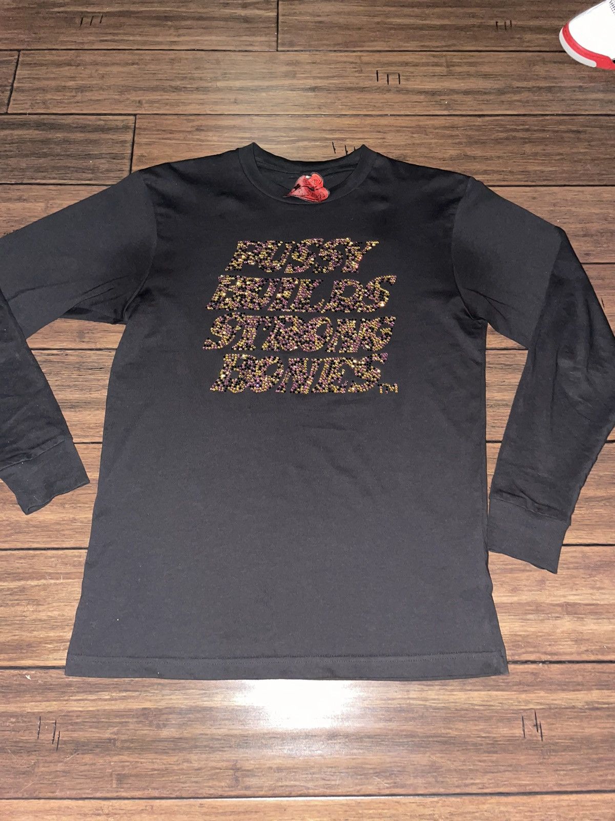 Rhinestone Pussy builds strong bones long sleeve