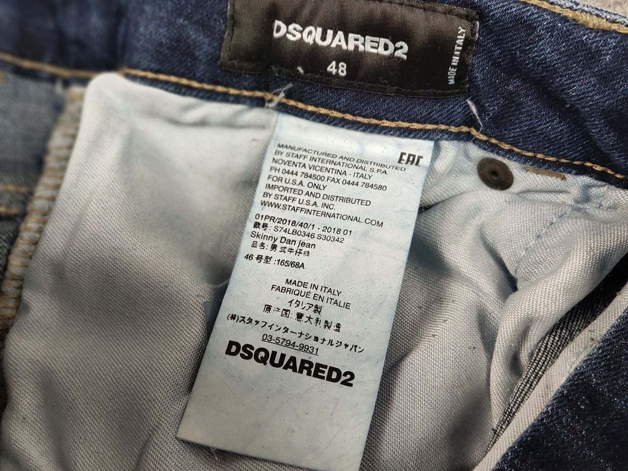 Dsquared2 Dsquared2 Punk Slim Jeans Distressed Blue Authentic Denim Size US 32 / EU 48 - 21 Thumbnail